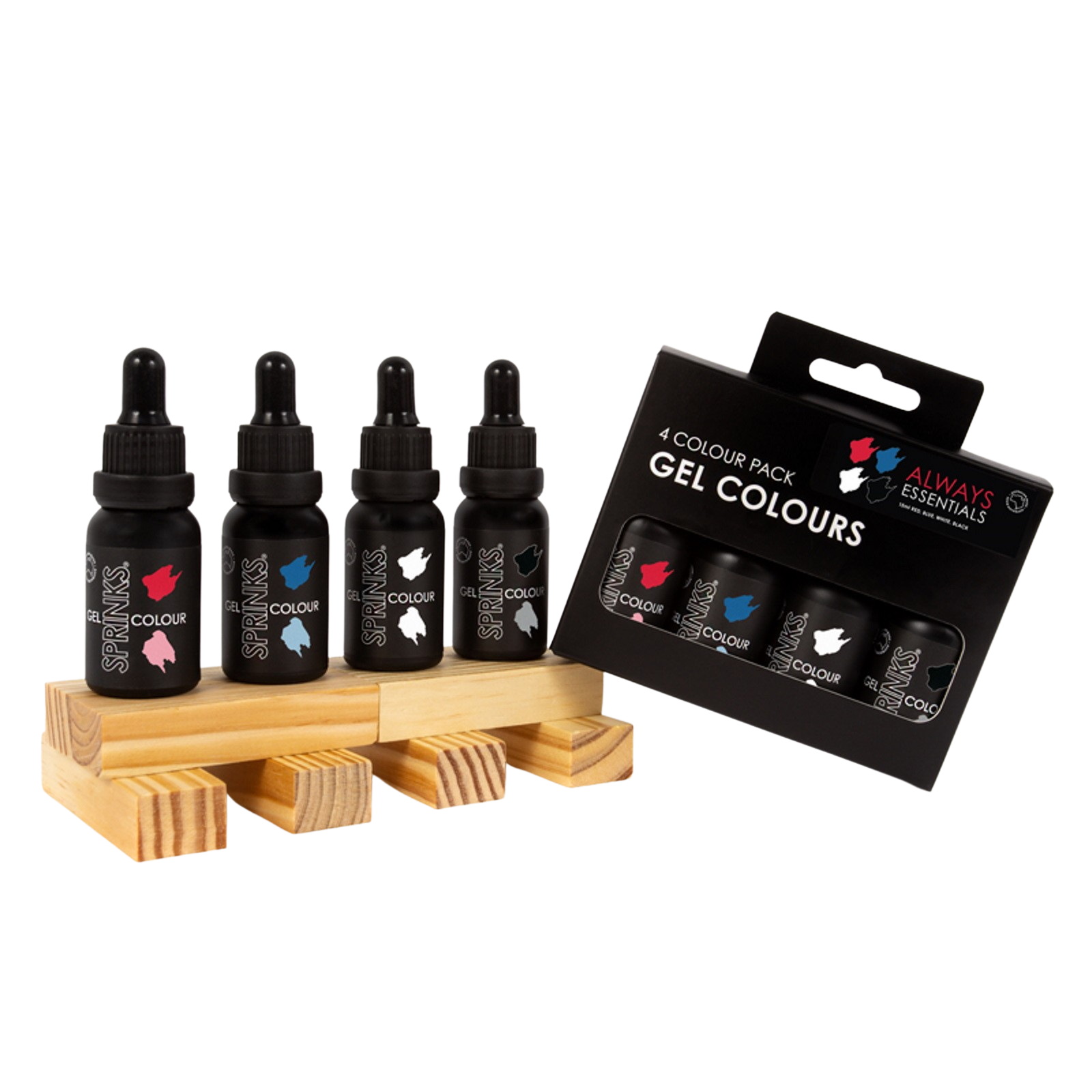 Sprinks Gel Colours Always Essentials (Pack of 4) 
