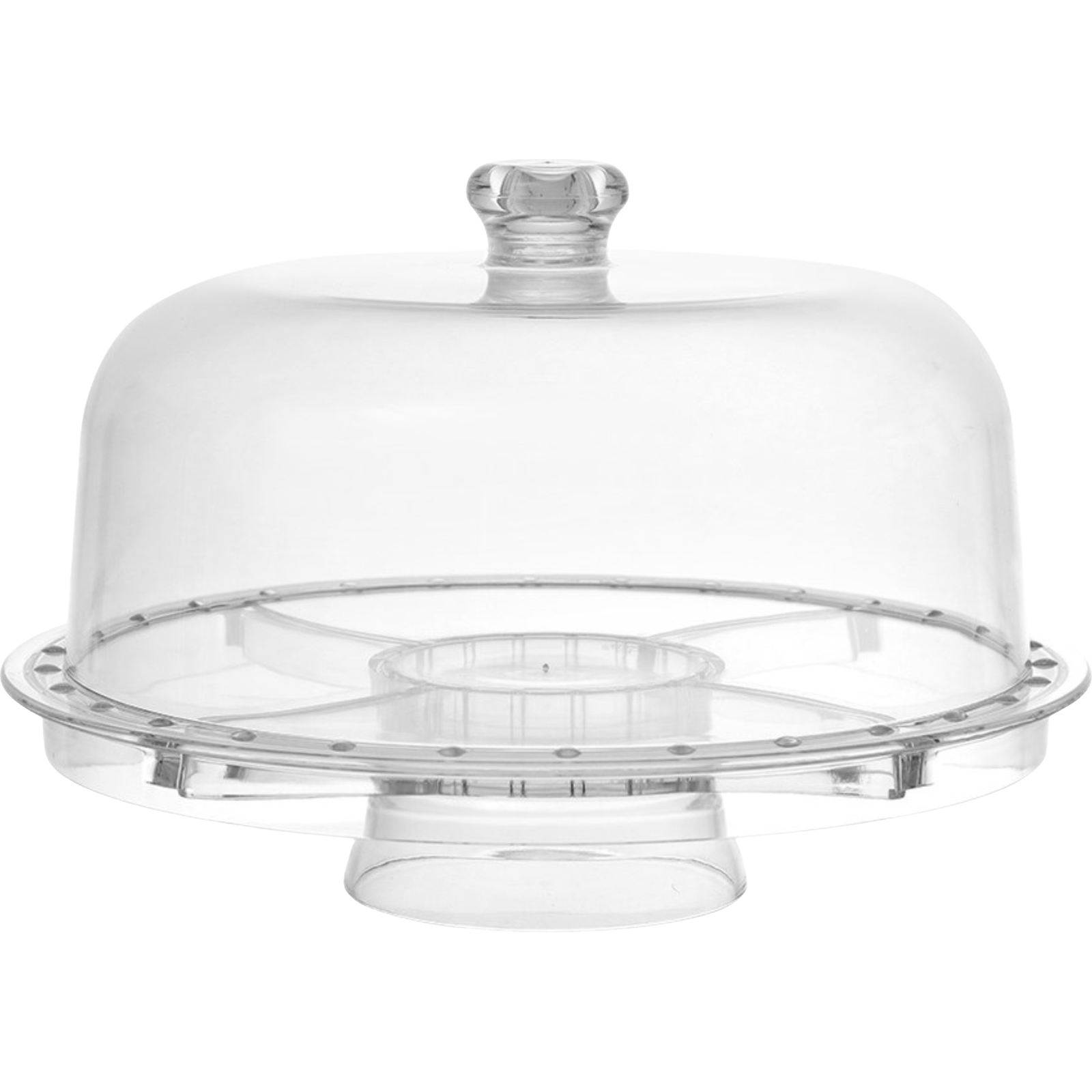 Lemon & Lime Crystal Multifunction Cake Stand With Lid