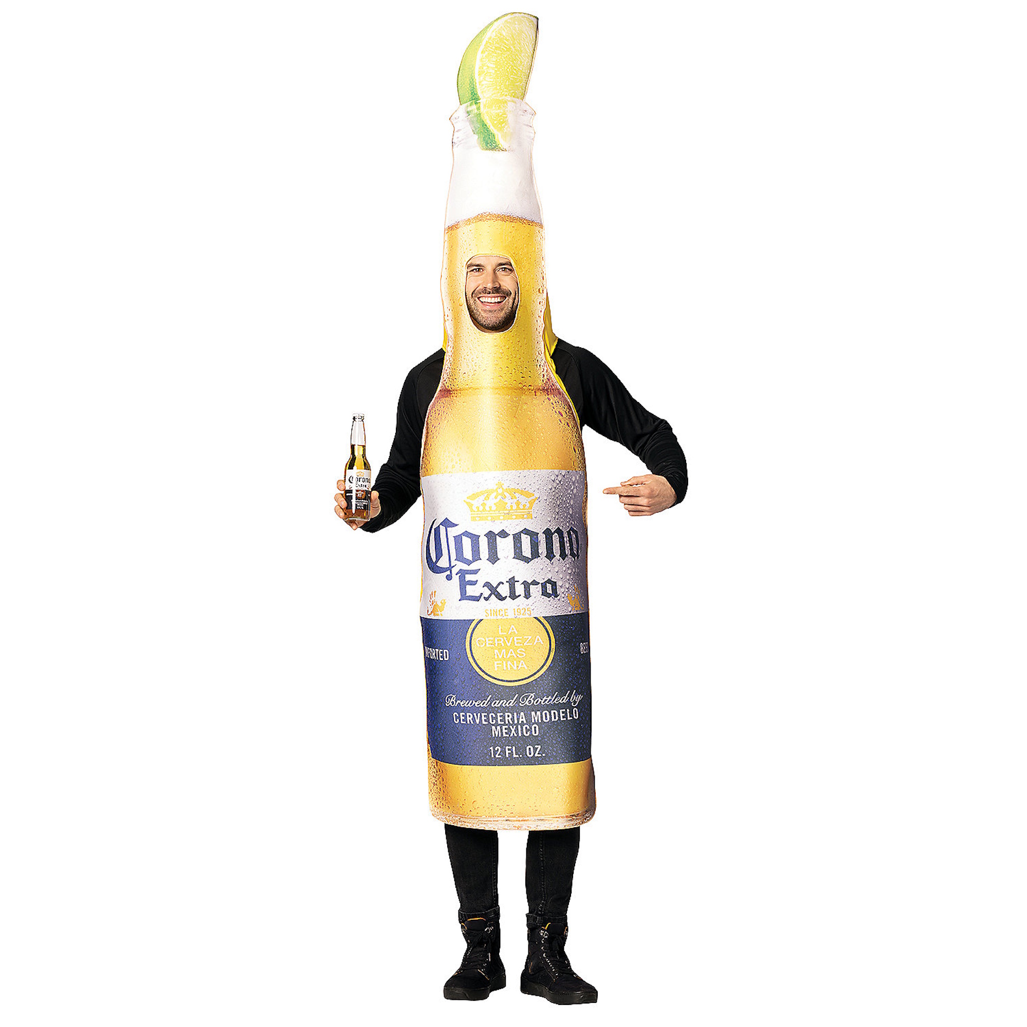 Corona Extra With Lime Adult Costume One Size
