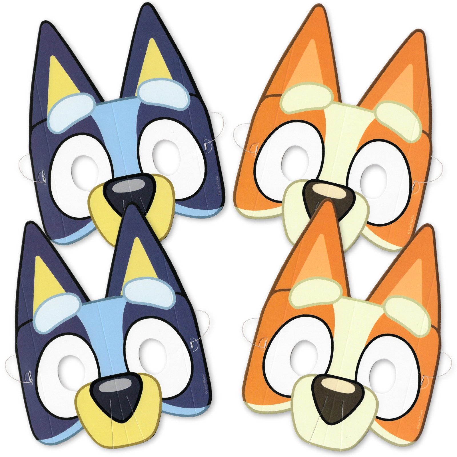Bluey & Bingo Party Masks (Pack of 8) 