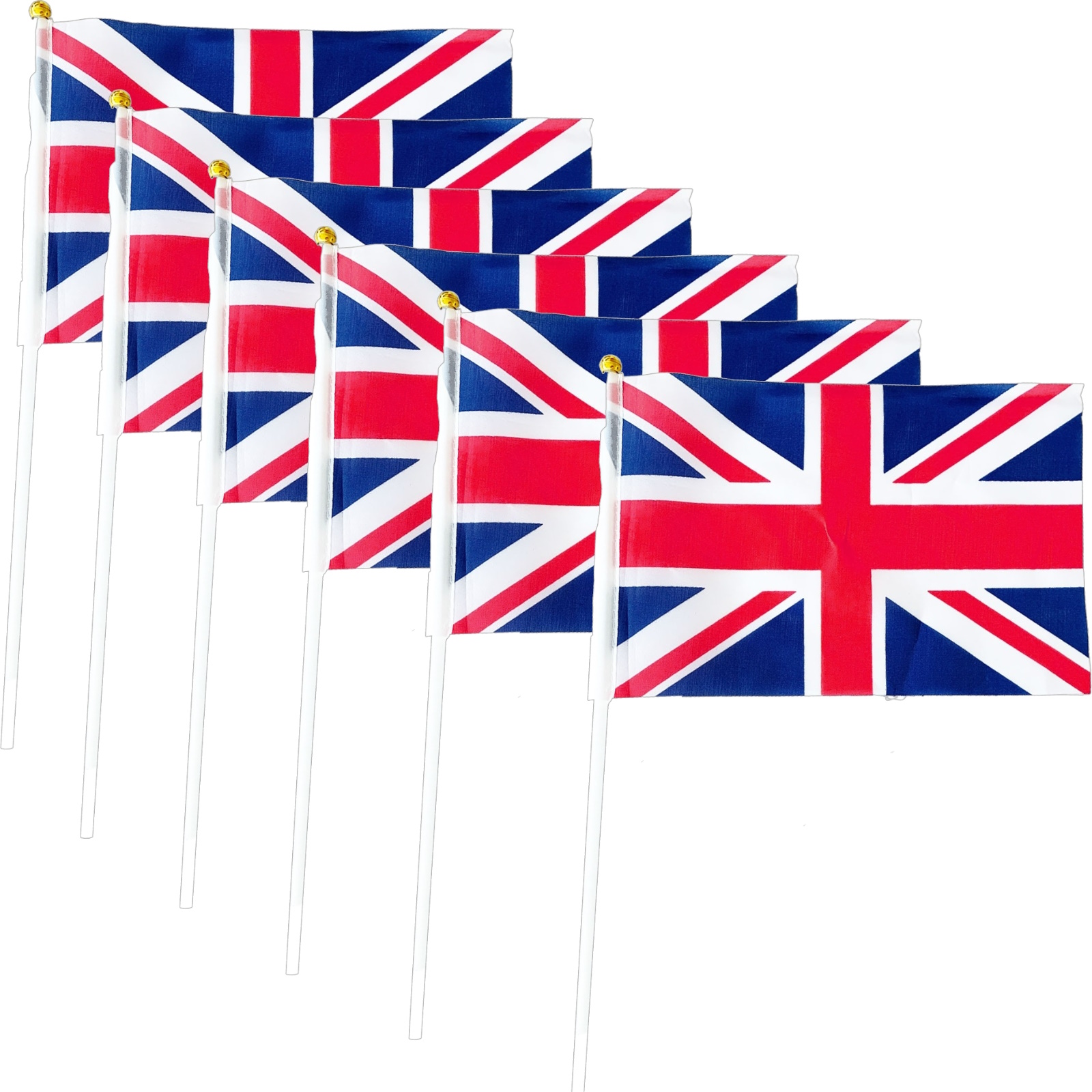 Patriotic British Handheld Flags (Pack of 6)