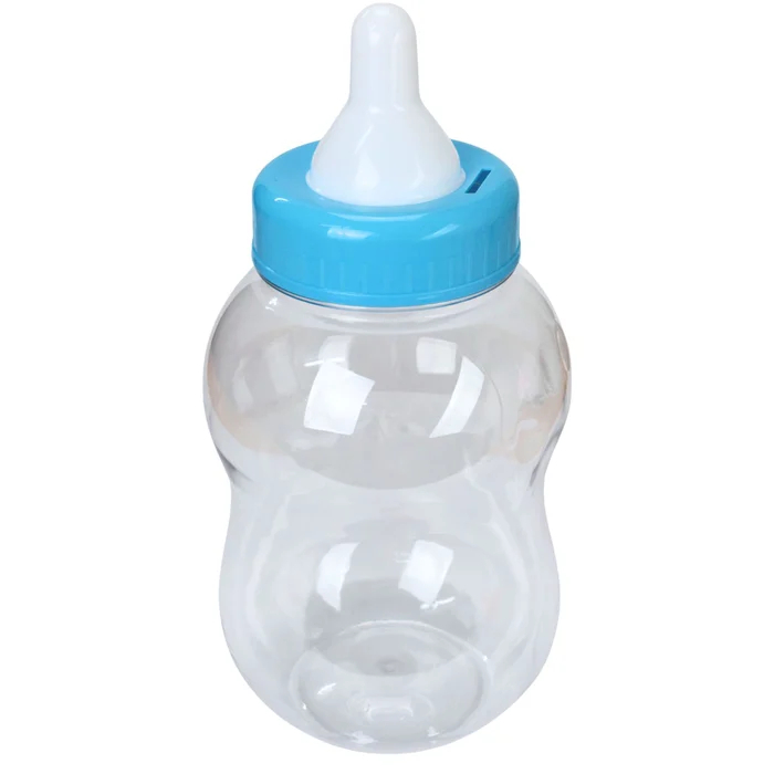 Giant Blue Fillable Baby Bottle Bank 38cm 