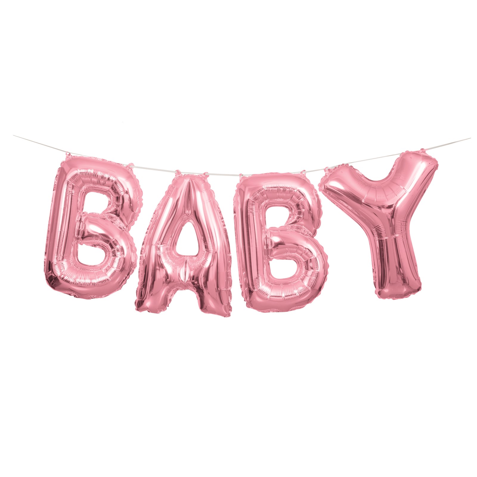 Pink Baby Foil Letter Balloon Banner (Air Fill)