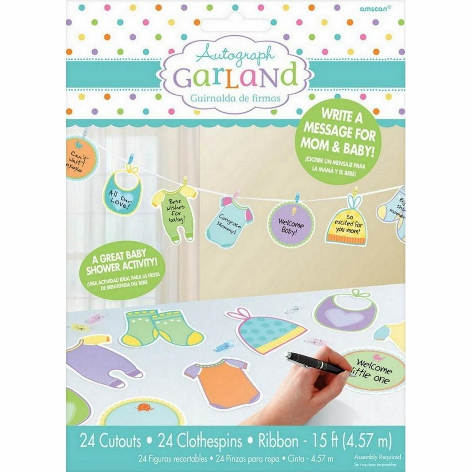 Baby Shower Autograph Garland