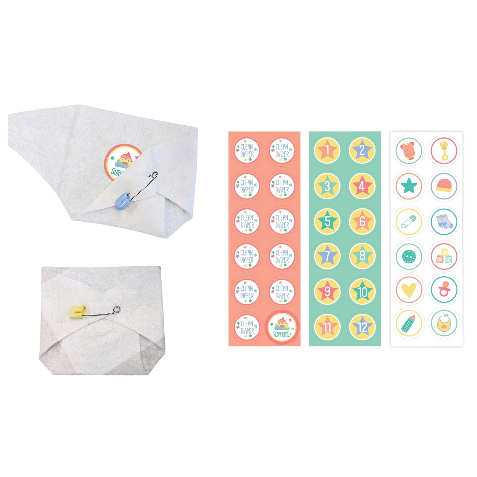 Baby Shower 3-in-1 Diaper Game