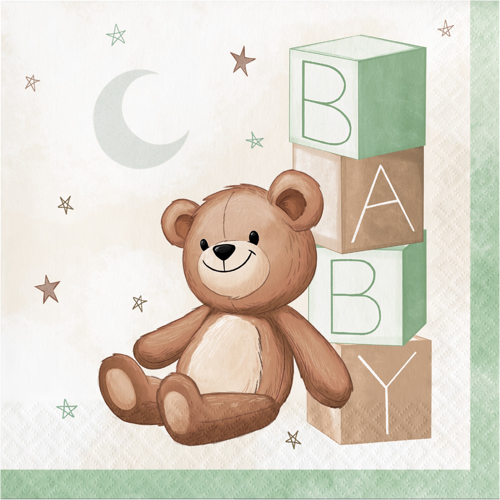 Teddy Bear Dreams Baby Shower Large Napkins / Serviettes (Pack of 16)