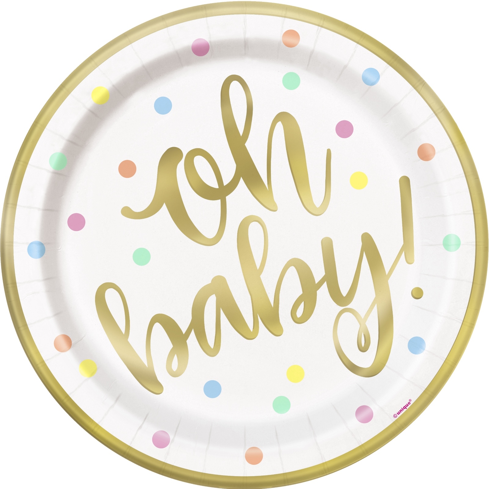 Oh Baby Large Paper Plates (Pack of 8)