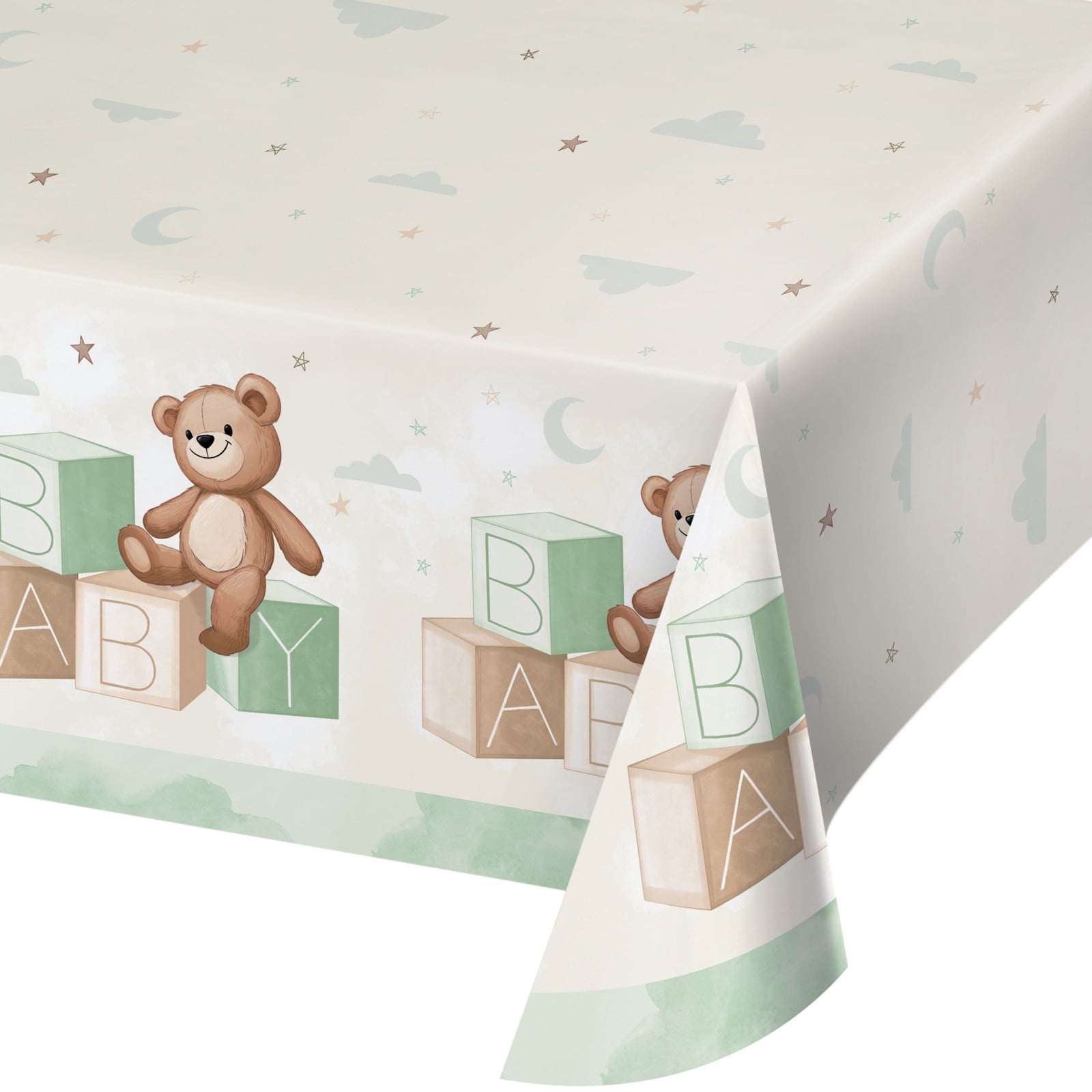 Teddy Bear Dreams Baby Shower Paper Tablecloth