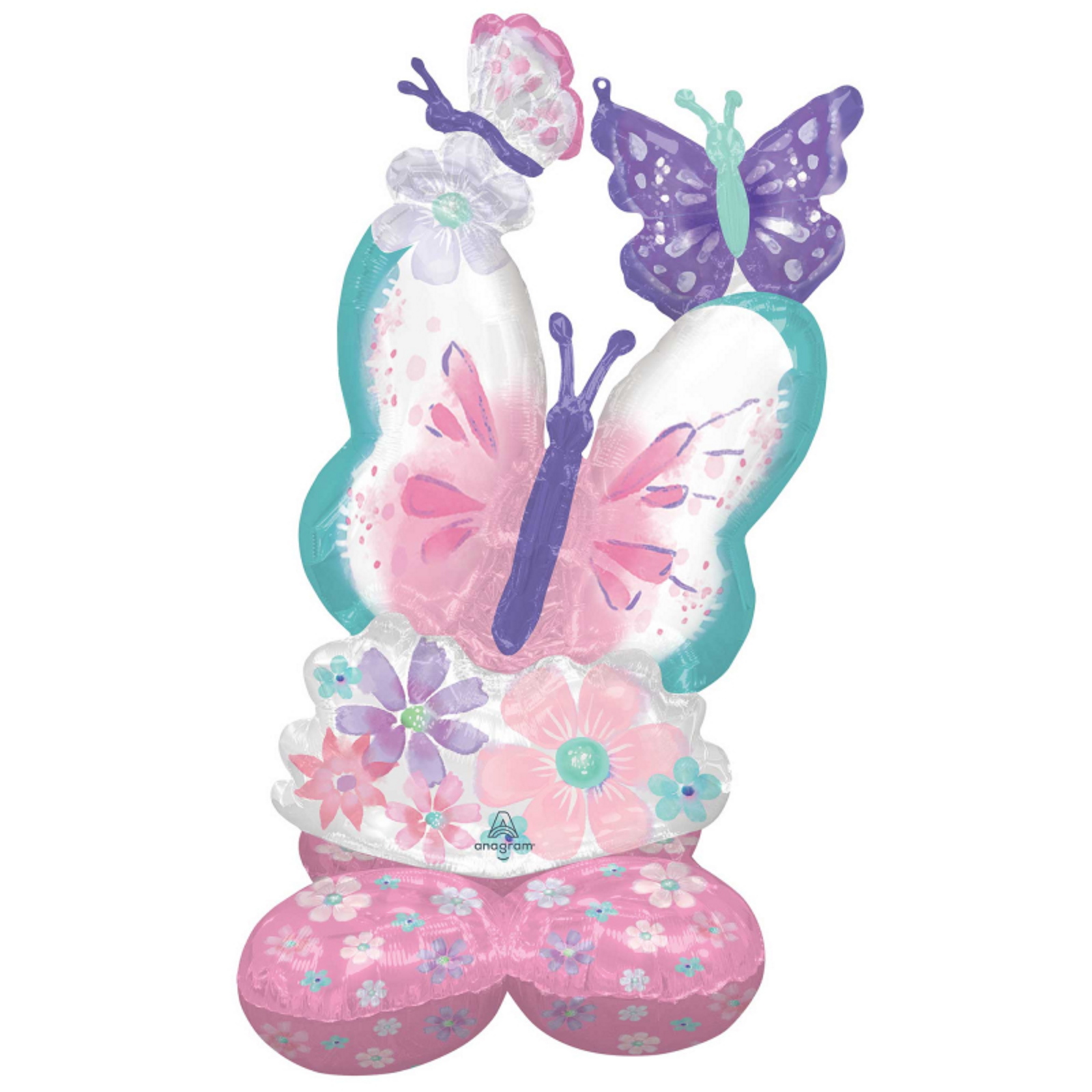 AirLoonz Fluttery Butterflies Air Fill Foil Balloon 111cm 