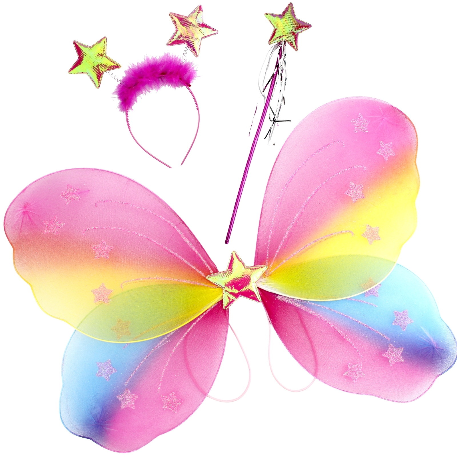 Rainbow Butterfly Wings Costume Set