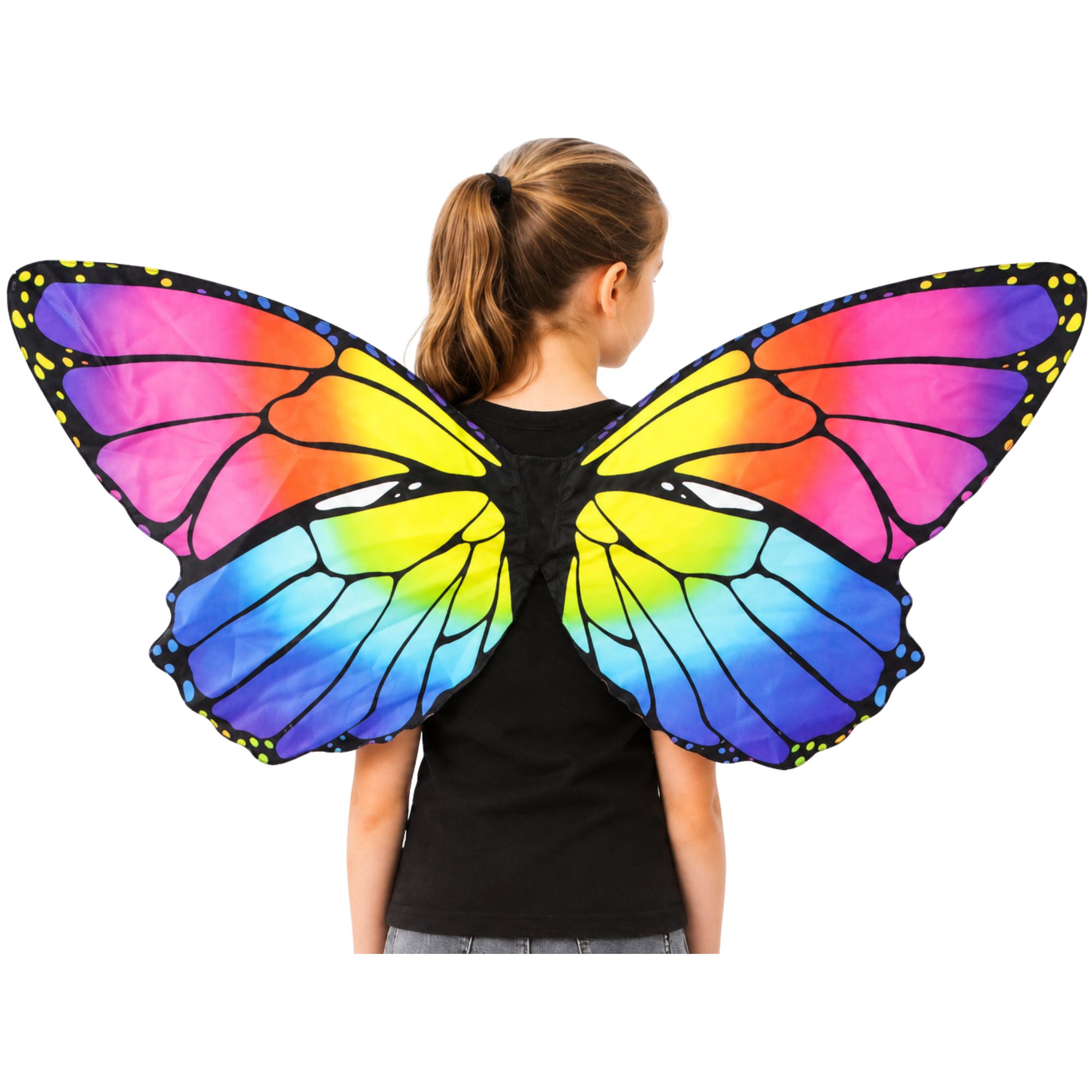 Kids Rainbow Butterfly Wings Cape
