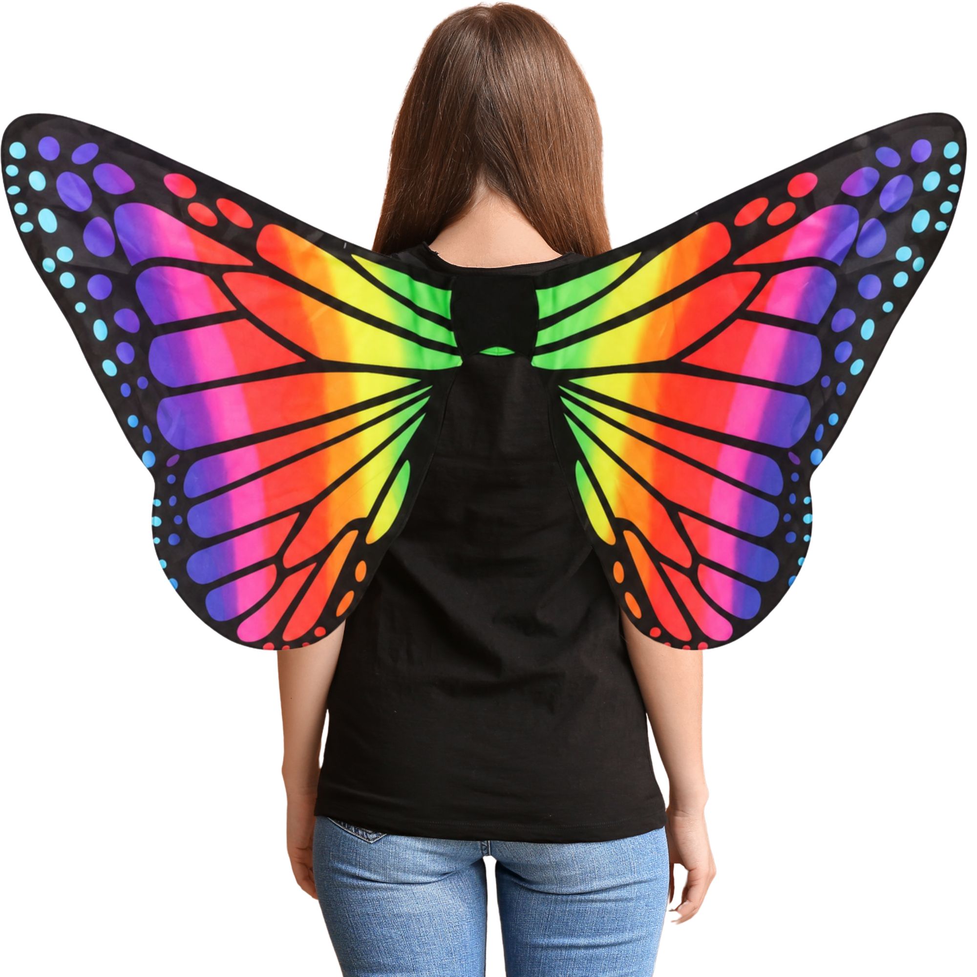 Adult Rainbow Butterfly Wings Cape