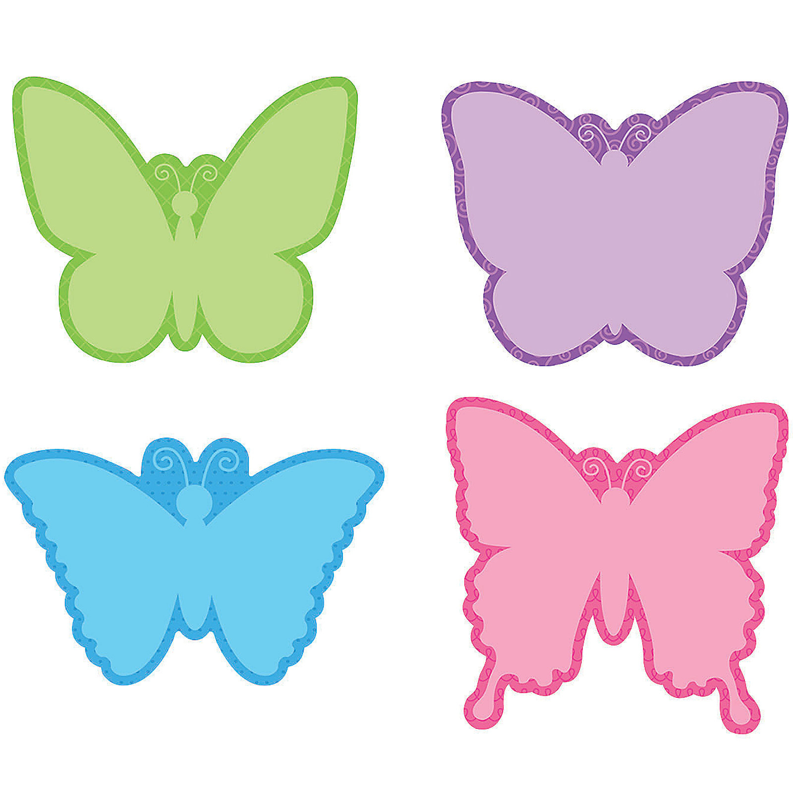 Pastel Butterfly Cutout Decorations (Pack of 48)
