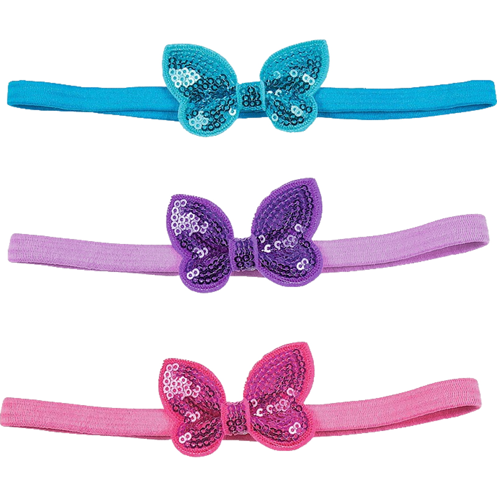 Butterfly Bow Headbands (Pack of 3) 