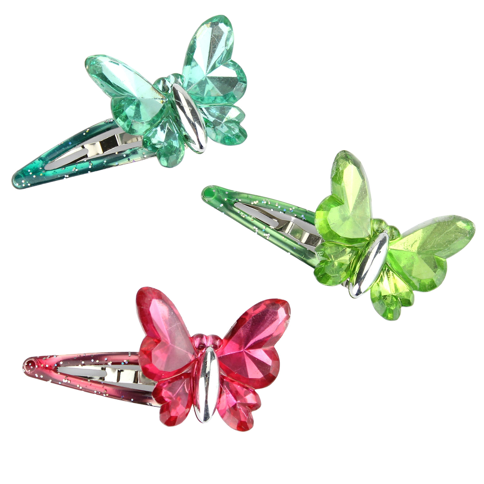 Jewelled Butterfly Hair Clips (Pack of 12)