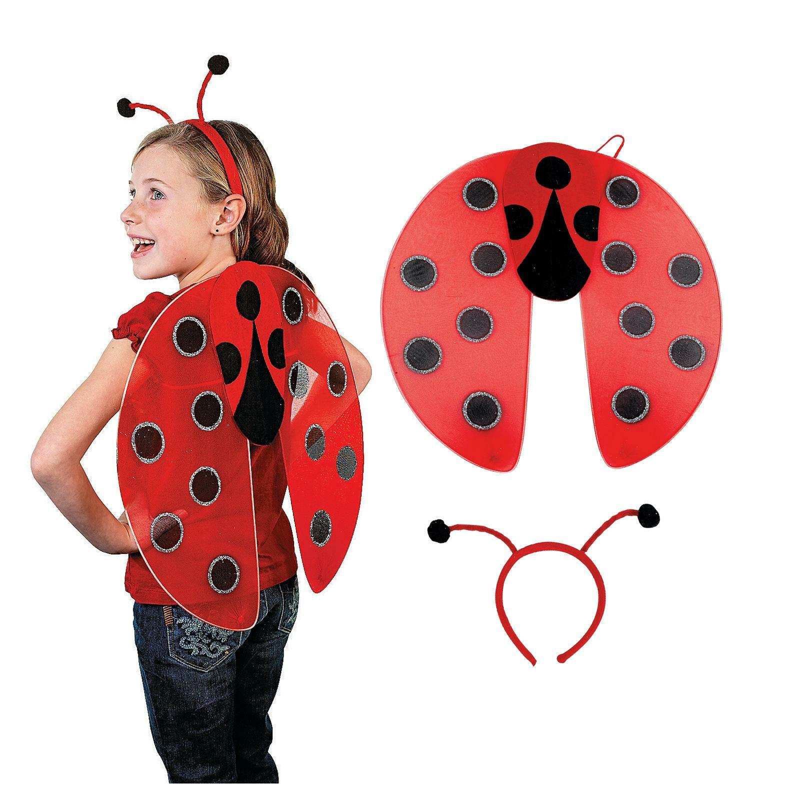Ladybug Wings and Antennae Headband Set