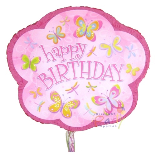 Butterflies and Dragonflies Pull String Pinata