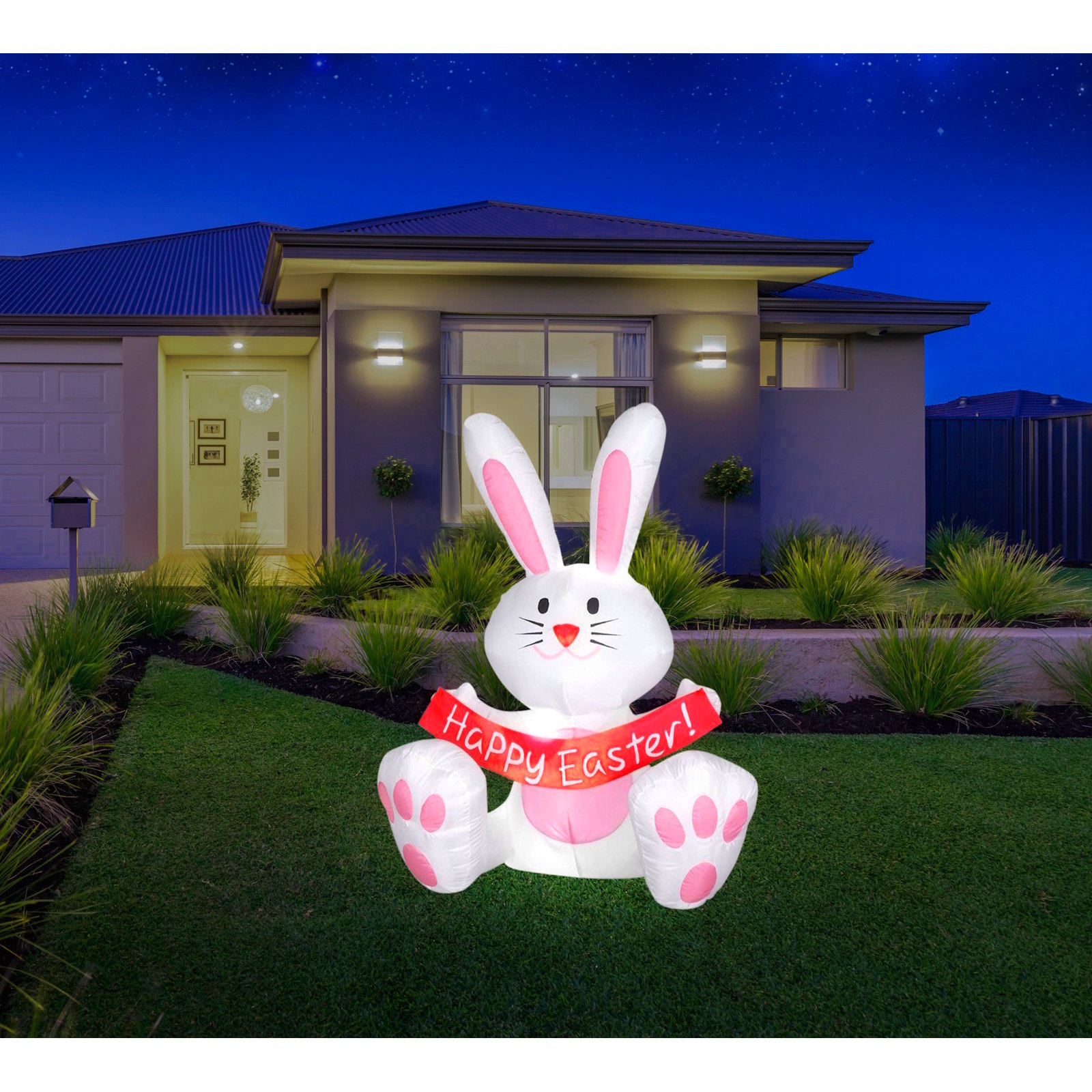 Inflatable Easter Bunny With LED Lights 120cm 
