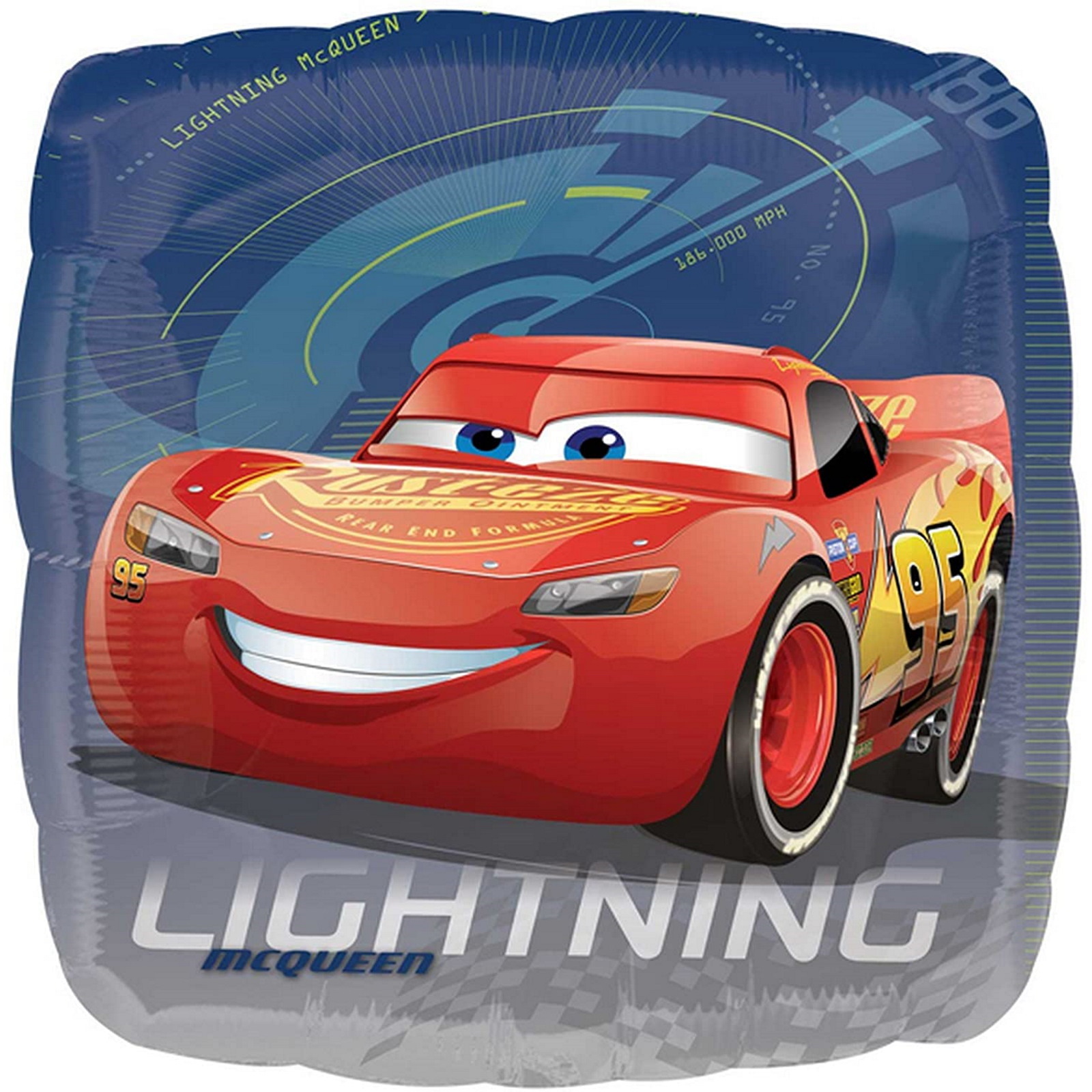 Cars Lightning McQueen Square Helium Balloon