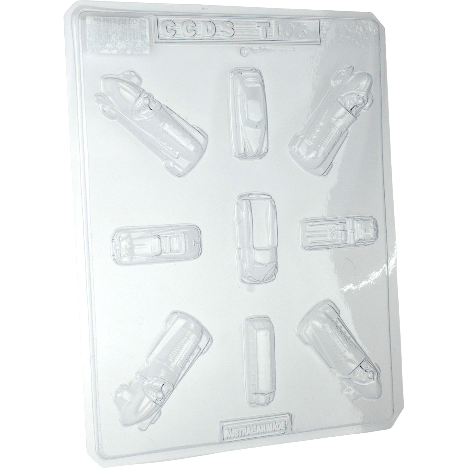 Vintage Car and Truck Plastic Chocolate Moulds (1 Sheet) 