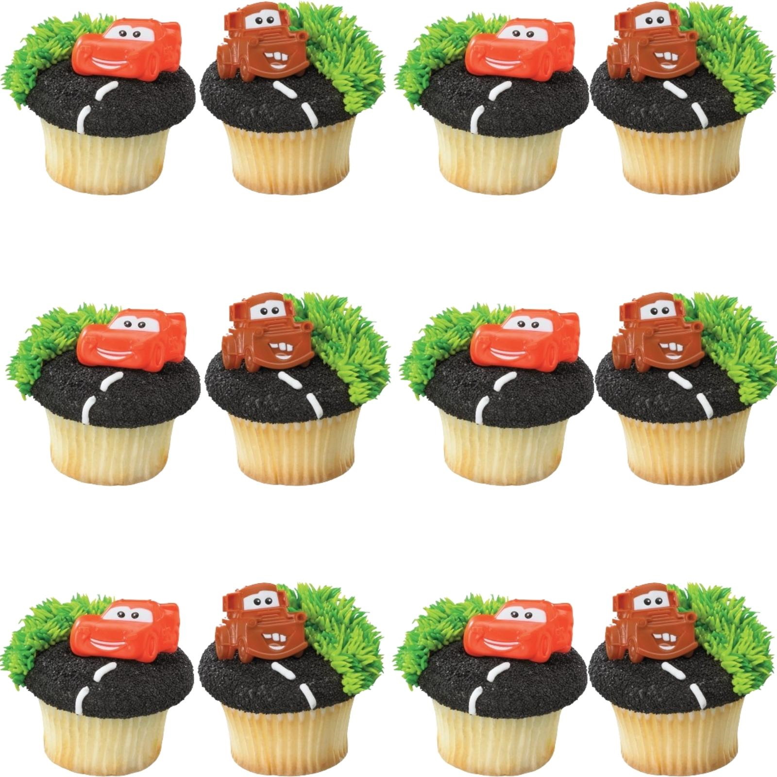 Cars Mater & McQueen Cupcake Rings (Pack of 12)