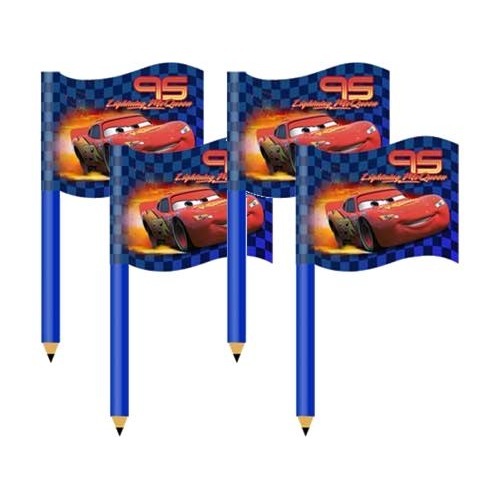Cars Pencils with Toppers (Pack of 4)
