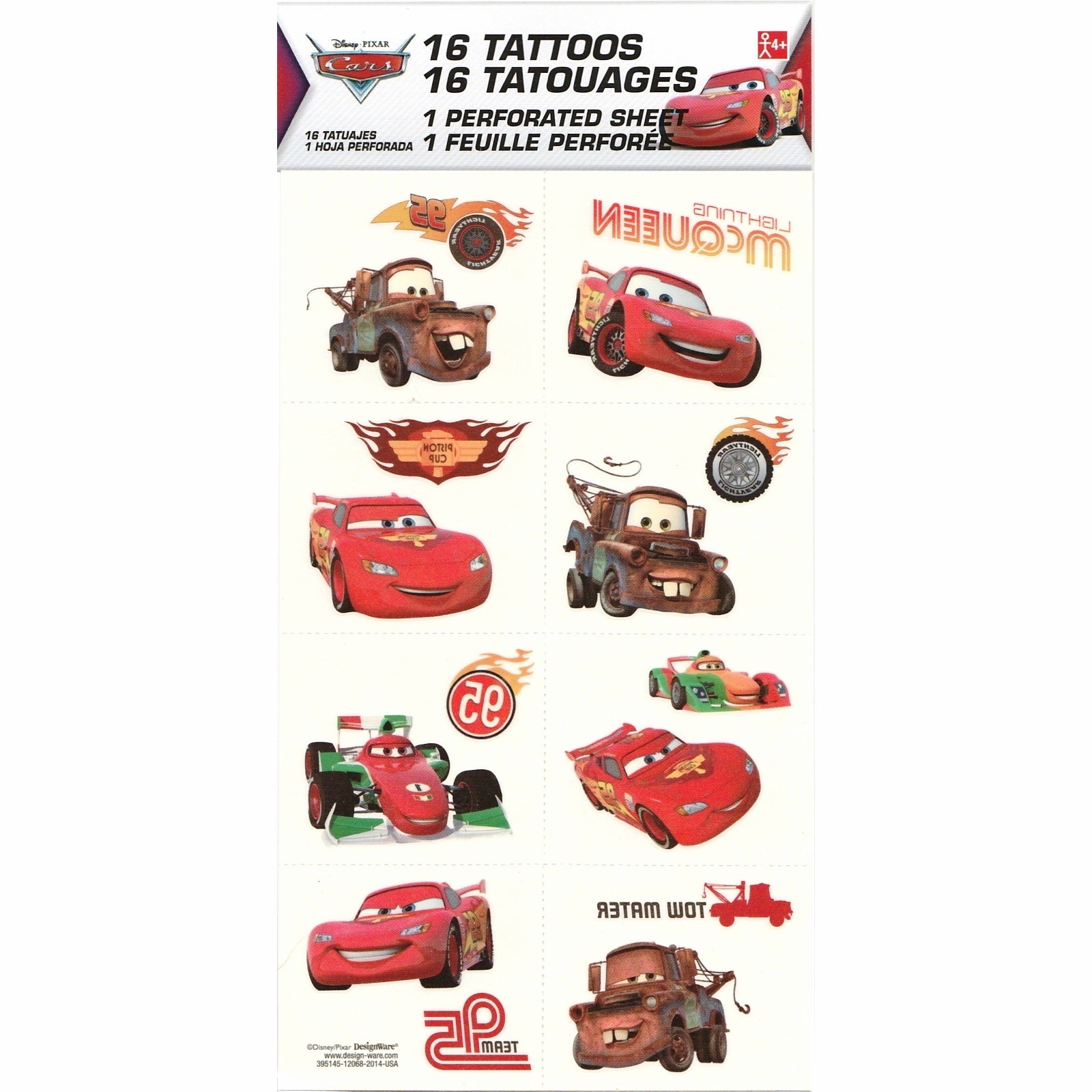 Cars Tattoos (1 Sheet)