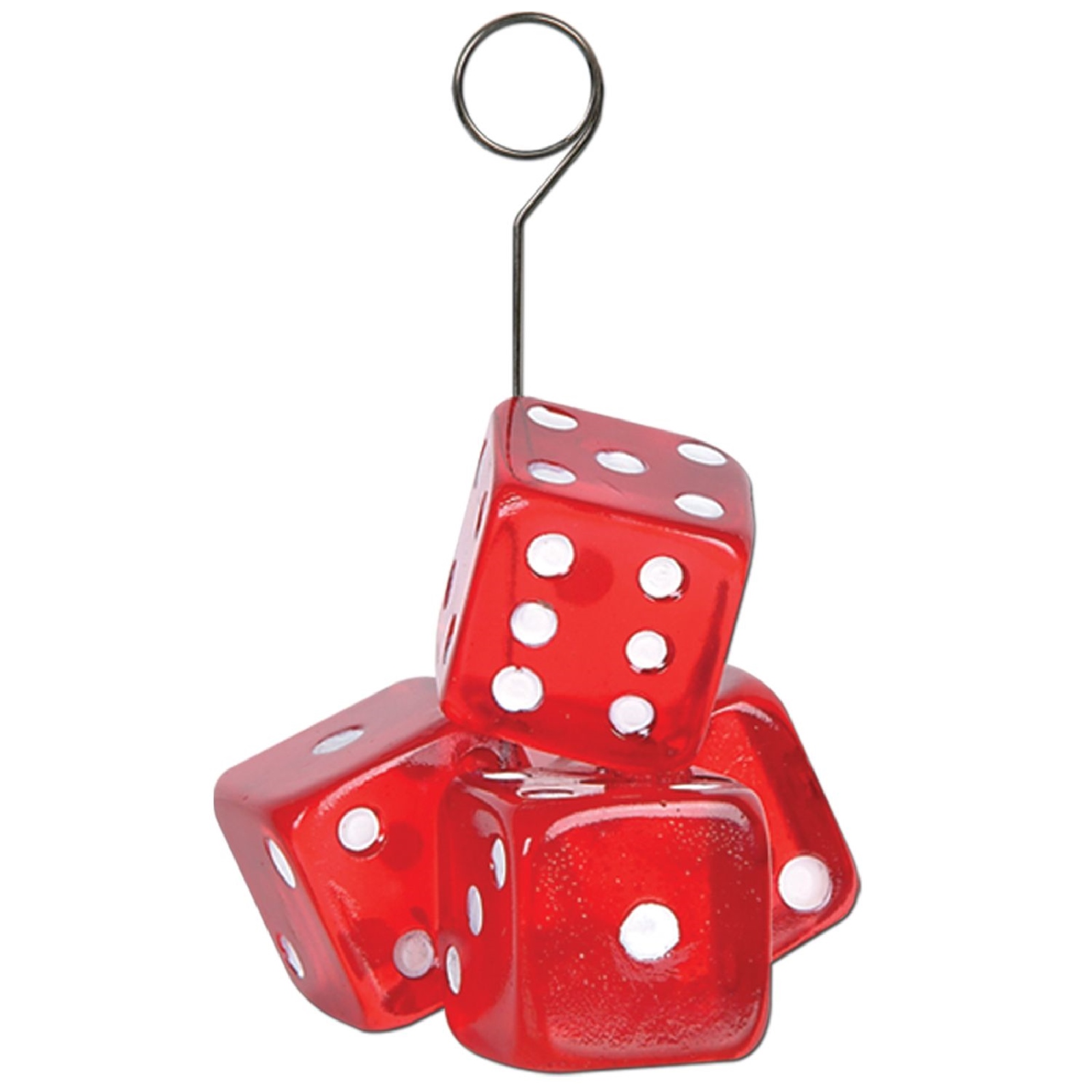 Casino Red Dice Photo Holder And Balloon Weight