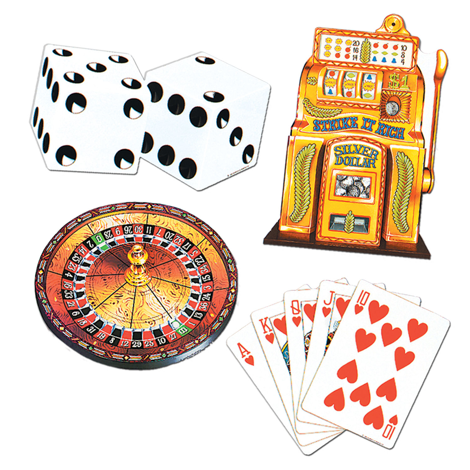 Vegas Cutout Decorations (Pack of 4)