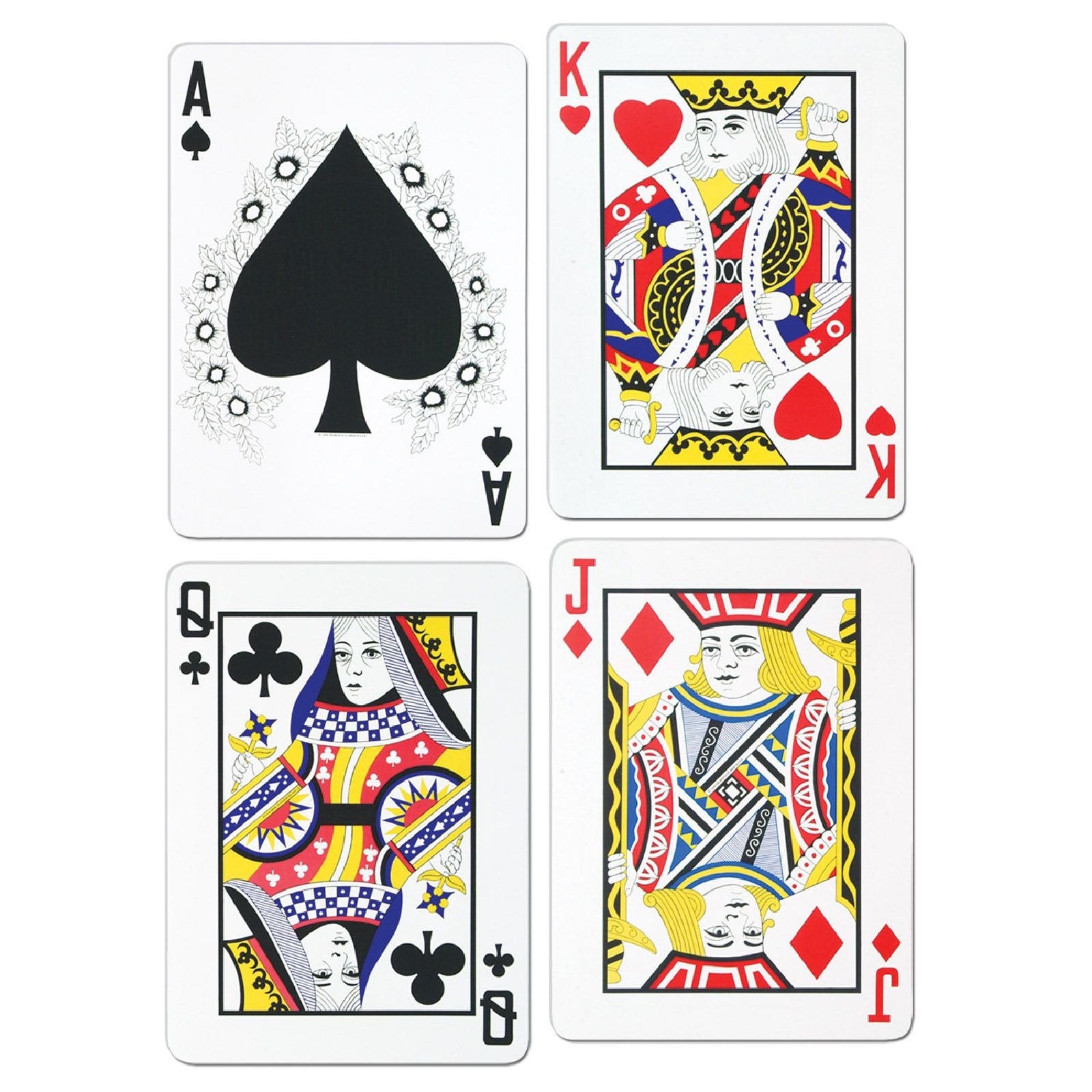 Playing Card Cutouts (Pack of 4)