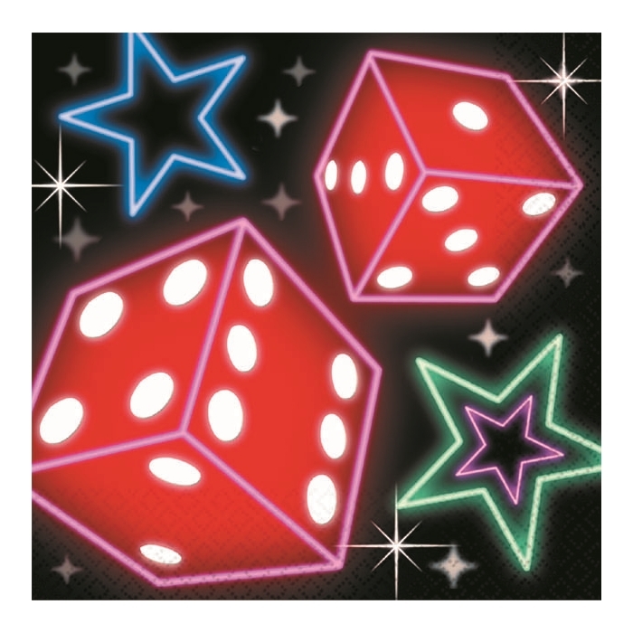 Casino Small Napkins / Serviettes (Pack of 16)