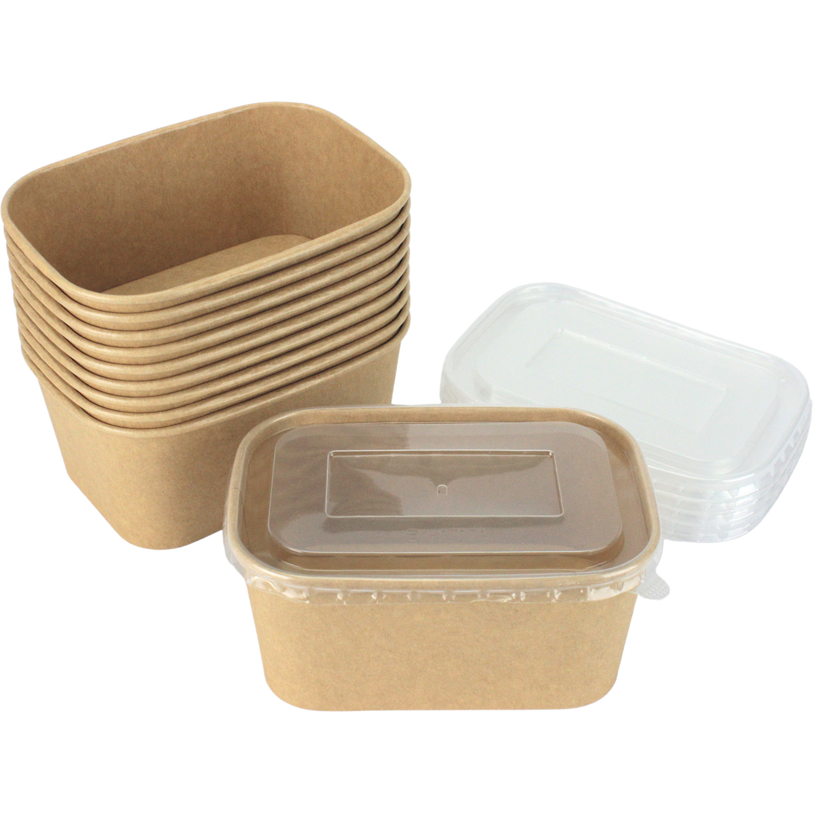 Earth Eco Food Containers With Lids 1000ml (Pack of 10)