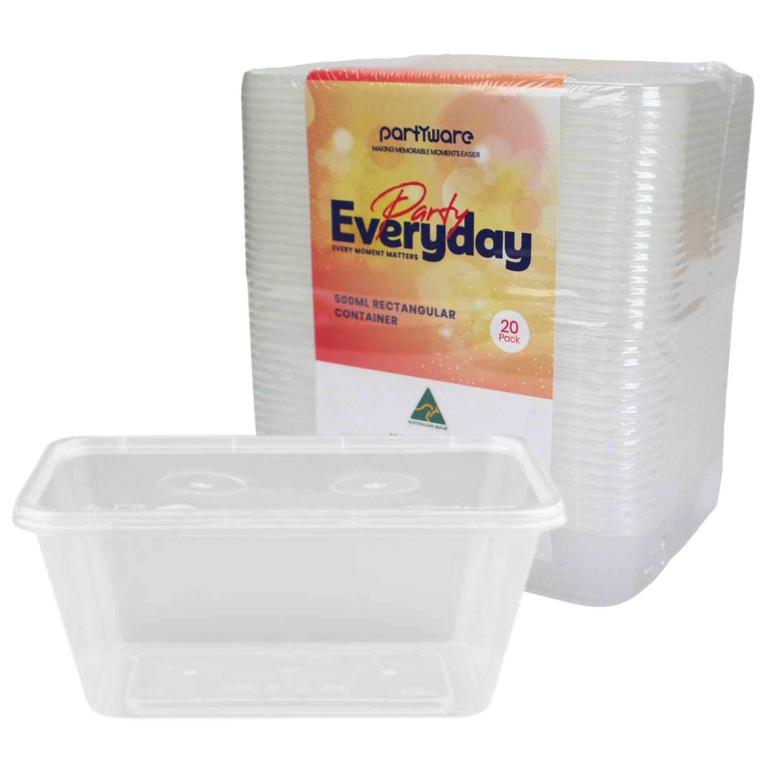 Takeaway Containers With Lids 500ml (Pack of 20)