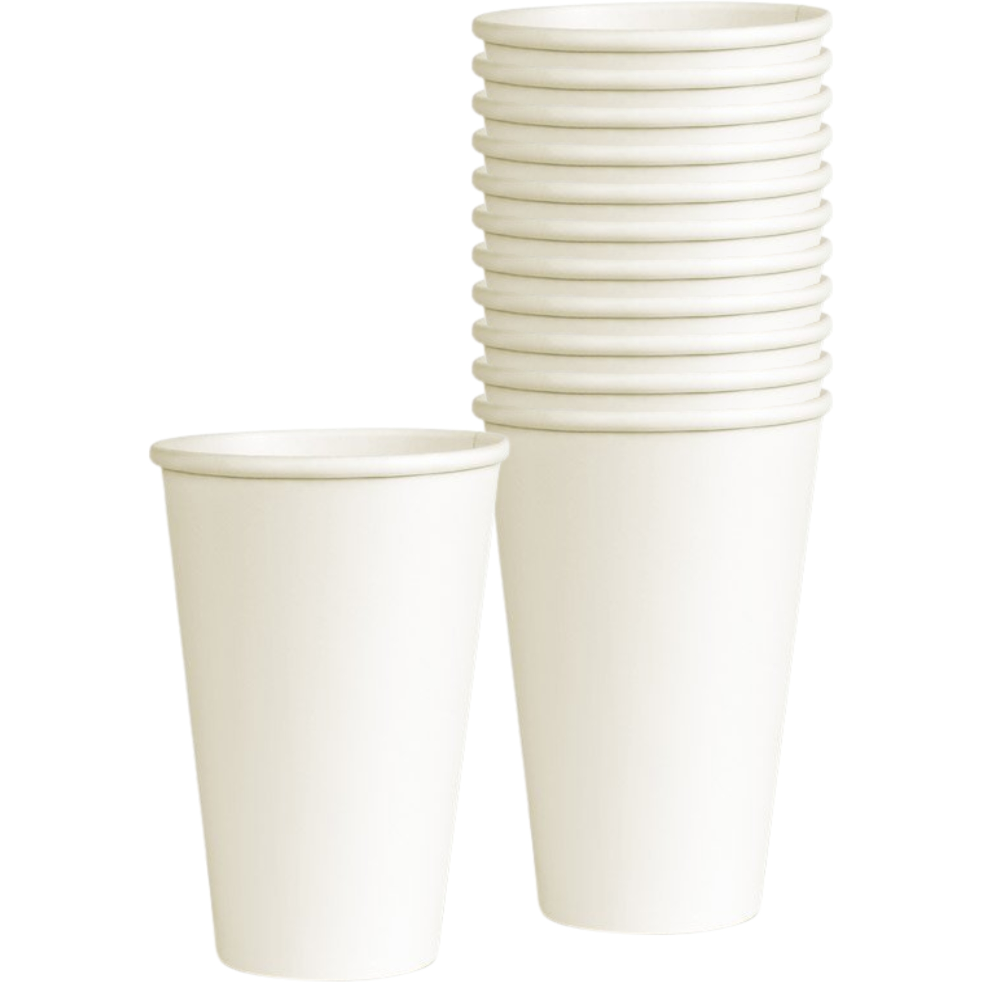 Earth Eco White Tall Paper Cups 450ml (Pack of 12) 