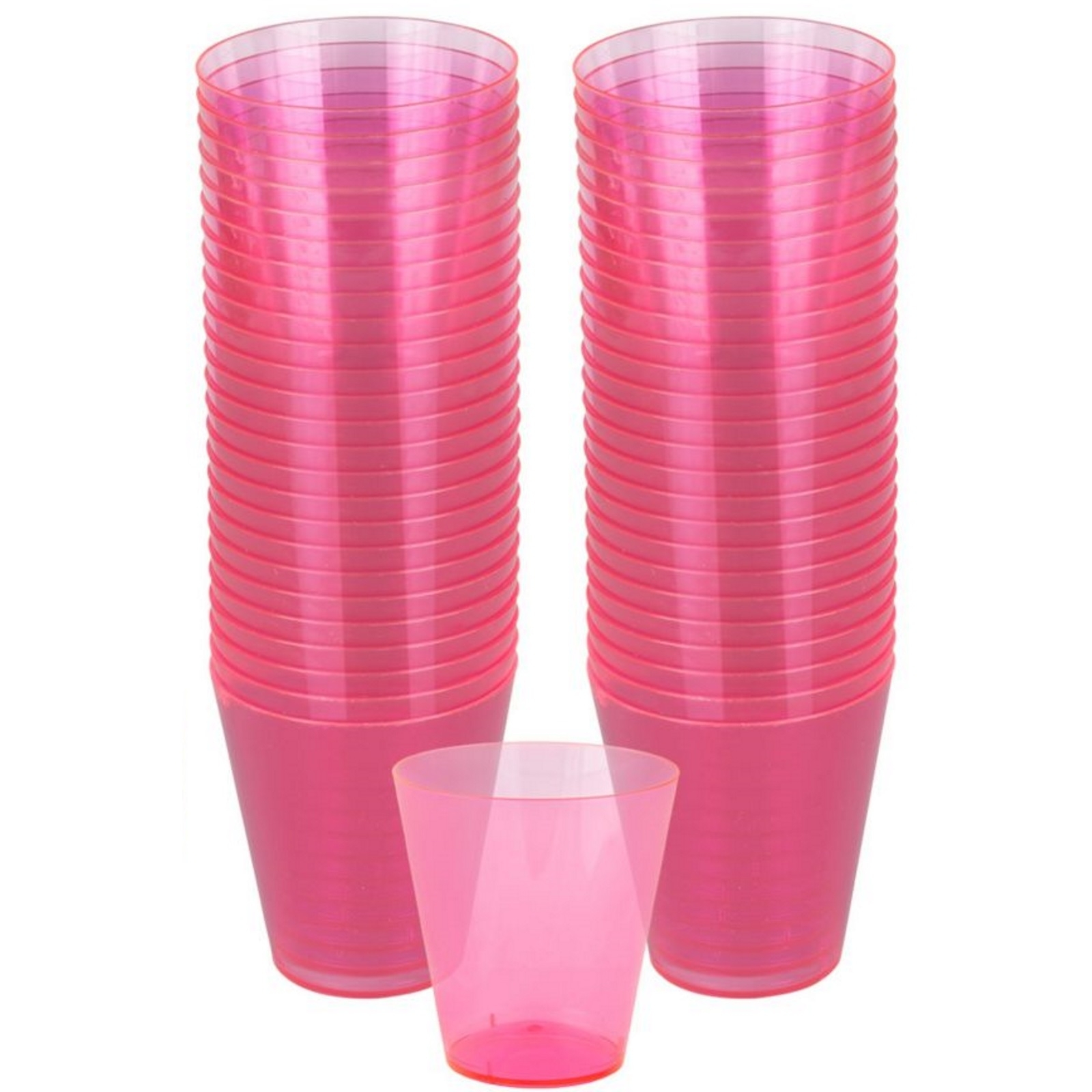 Pink Plastic Shot Glasses (Bulk Pack of 100)