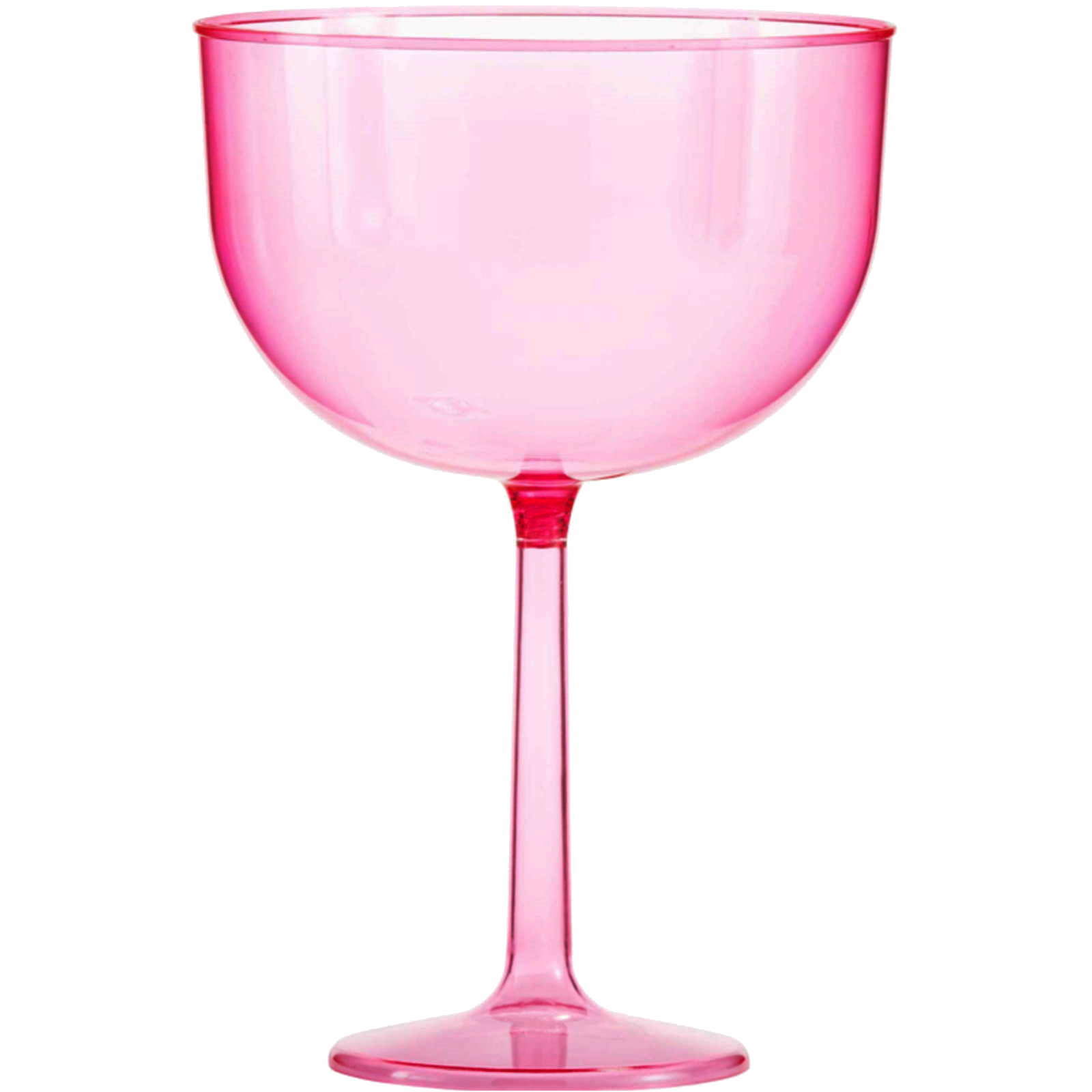 Jumbo Pink Plastic Wine Glass