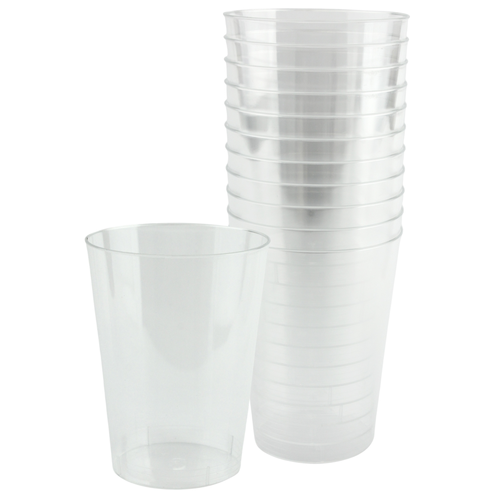 Clear Plastic Reusable Tumbler Glasses 300ml (Pack of 12)