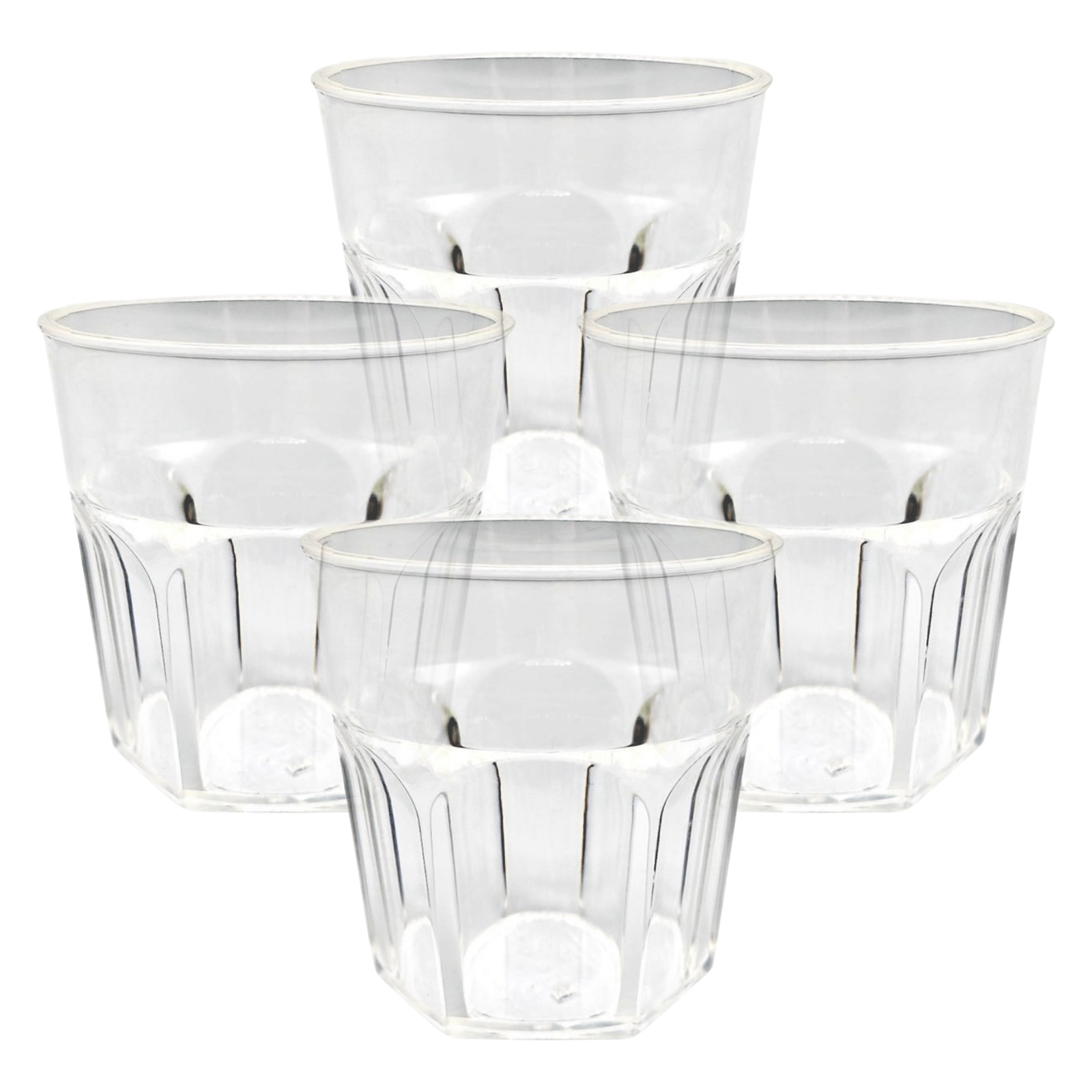 Everyday Home Clear Reusable Tumblers 210ml (Pack of 4)