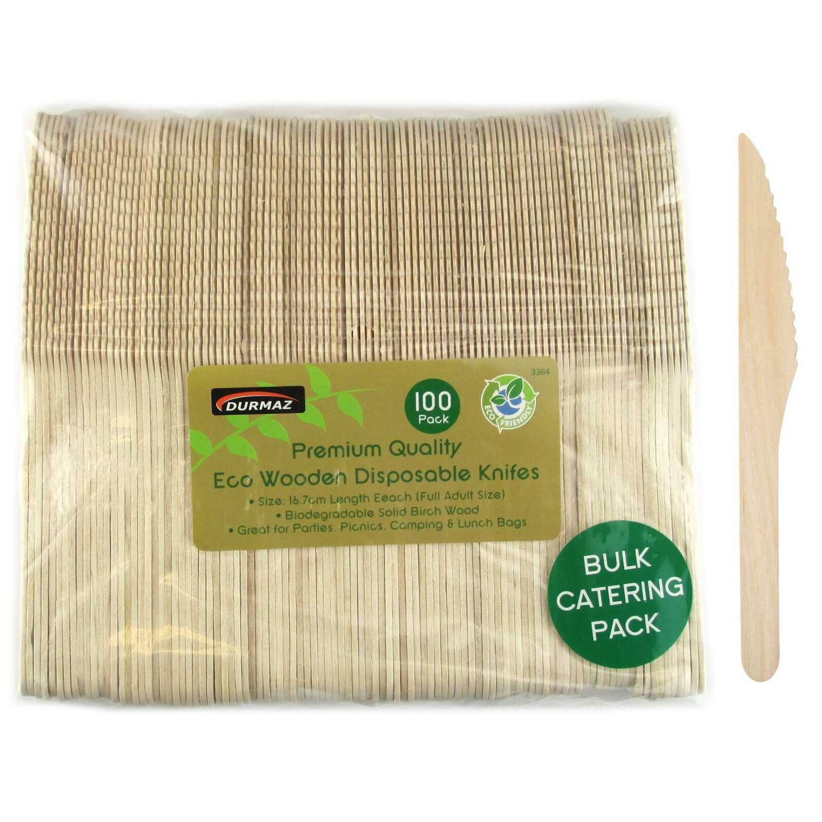 Eco Wooden Knives (Bulk Pack of 100)