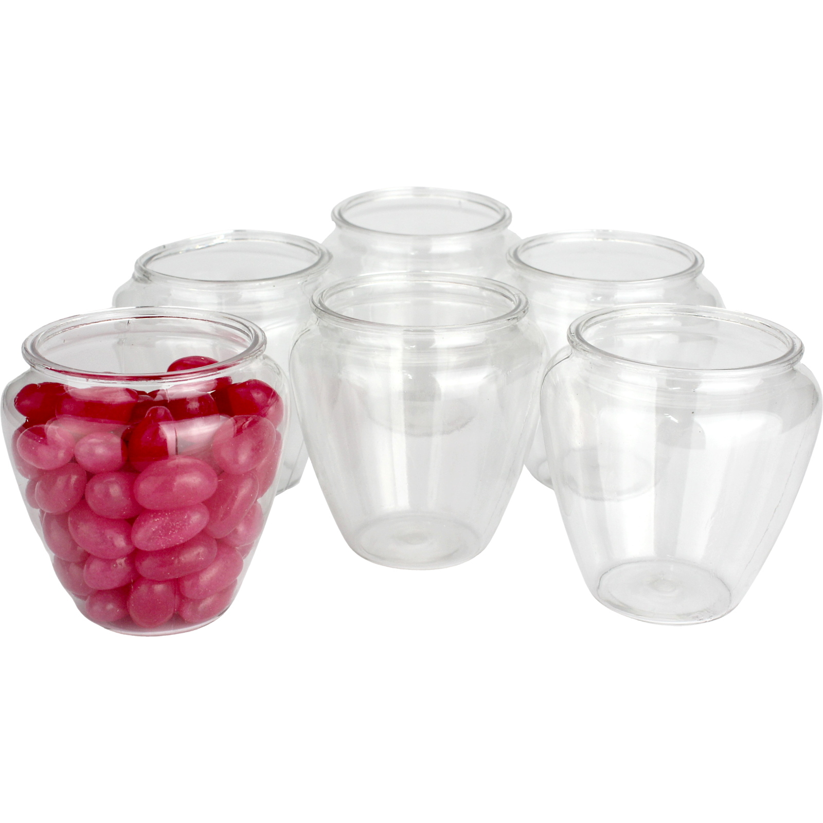 Mini Plastic Dessert Jars 5.7cm (Pack of 6)