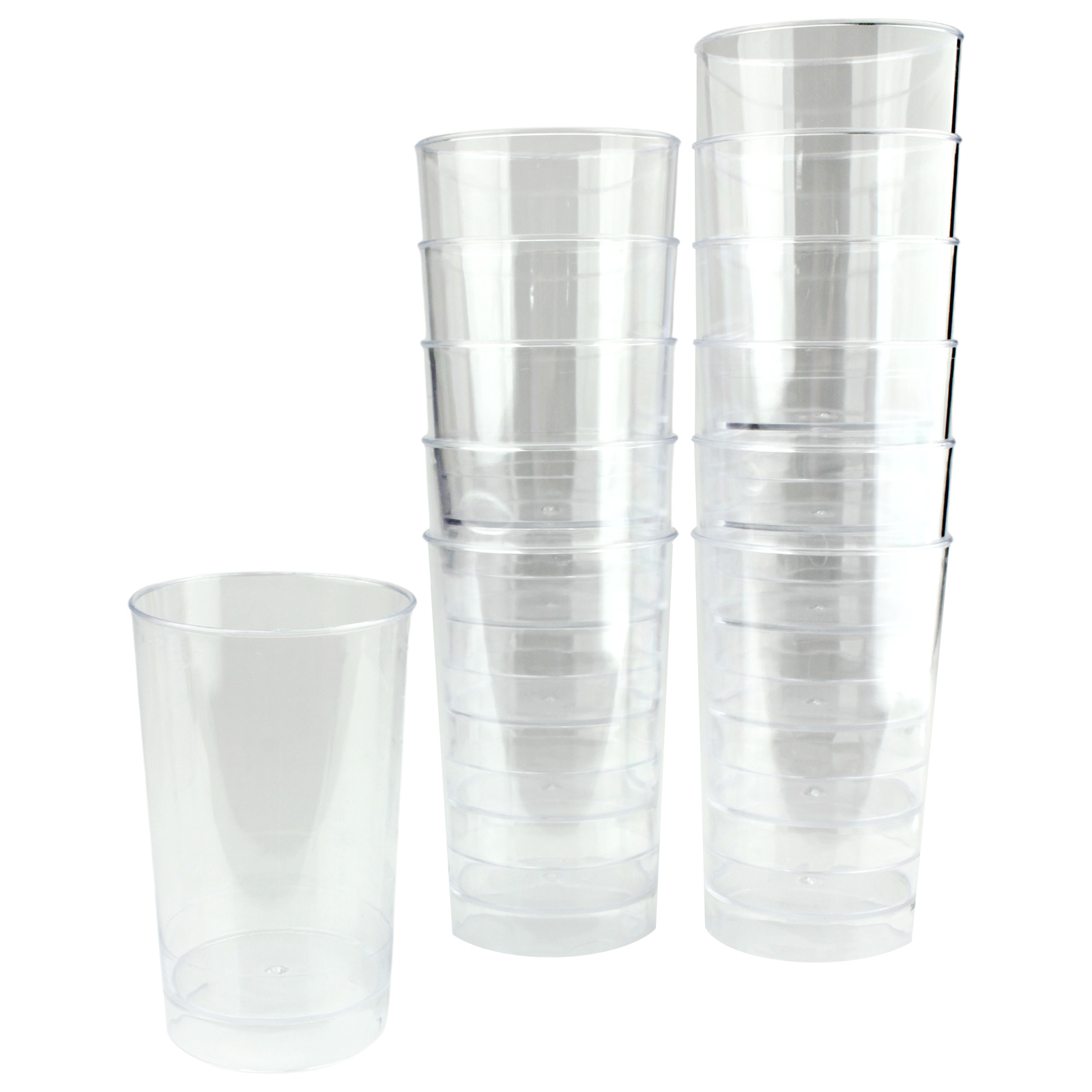 Clear Mini Plastic Round Dessert Cups 150ml (Pack of 12) 