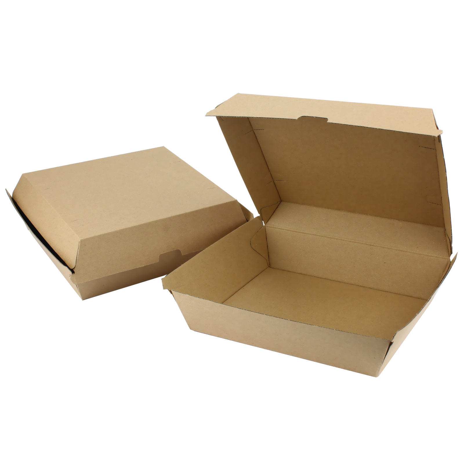 Brown Kraft Paper Dinner Boxes 18cm x 17cm (Pack of 50)