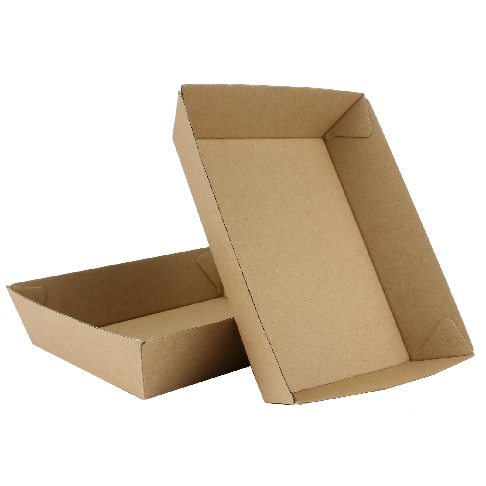 Brown Kraft Paper Trays 18cm x 13.5cm (Pack of 50)