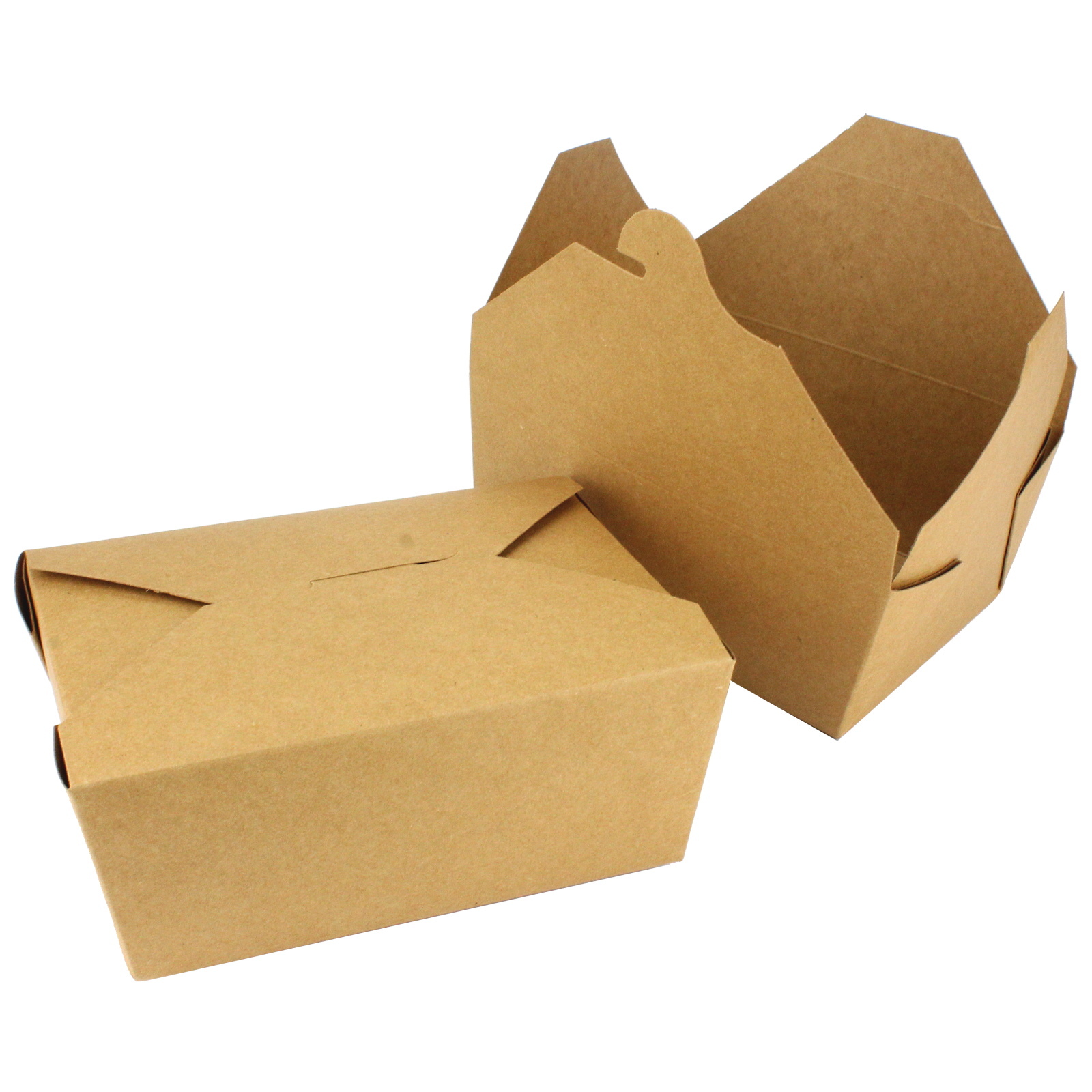 Brown Kraft Paper Food Boxes 16cm x 13cm (Pack of 50)
