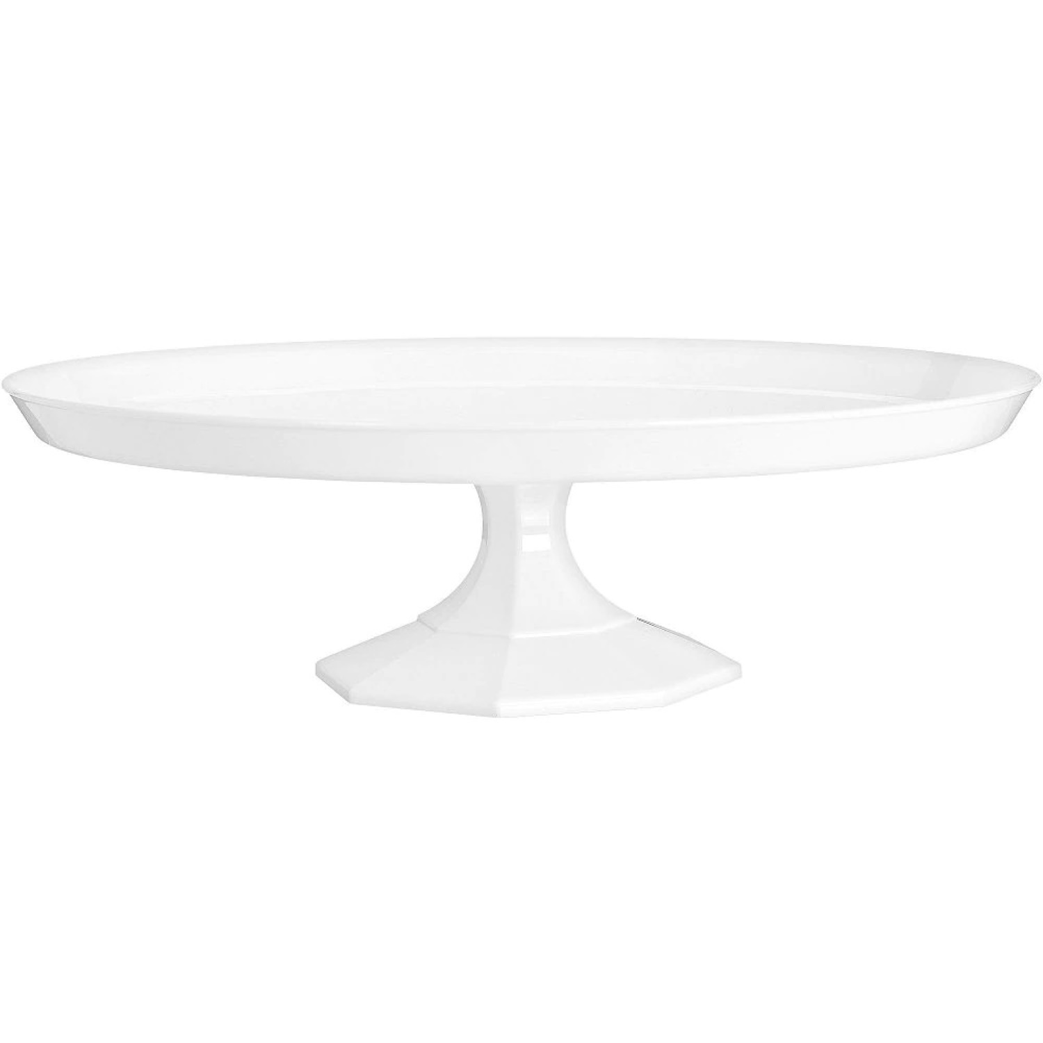 Large White Plastic Cake Stand