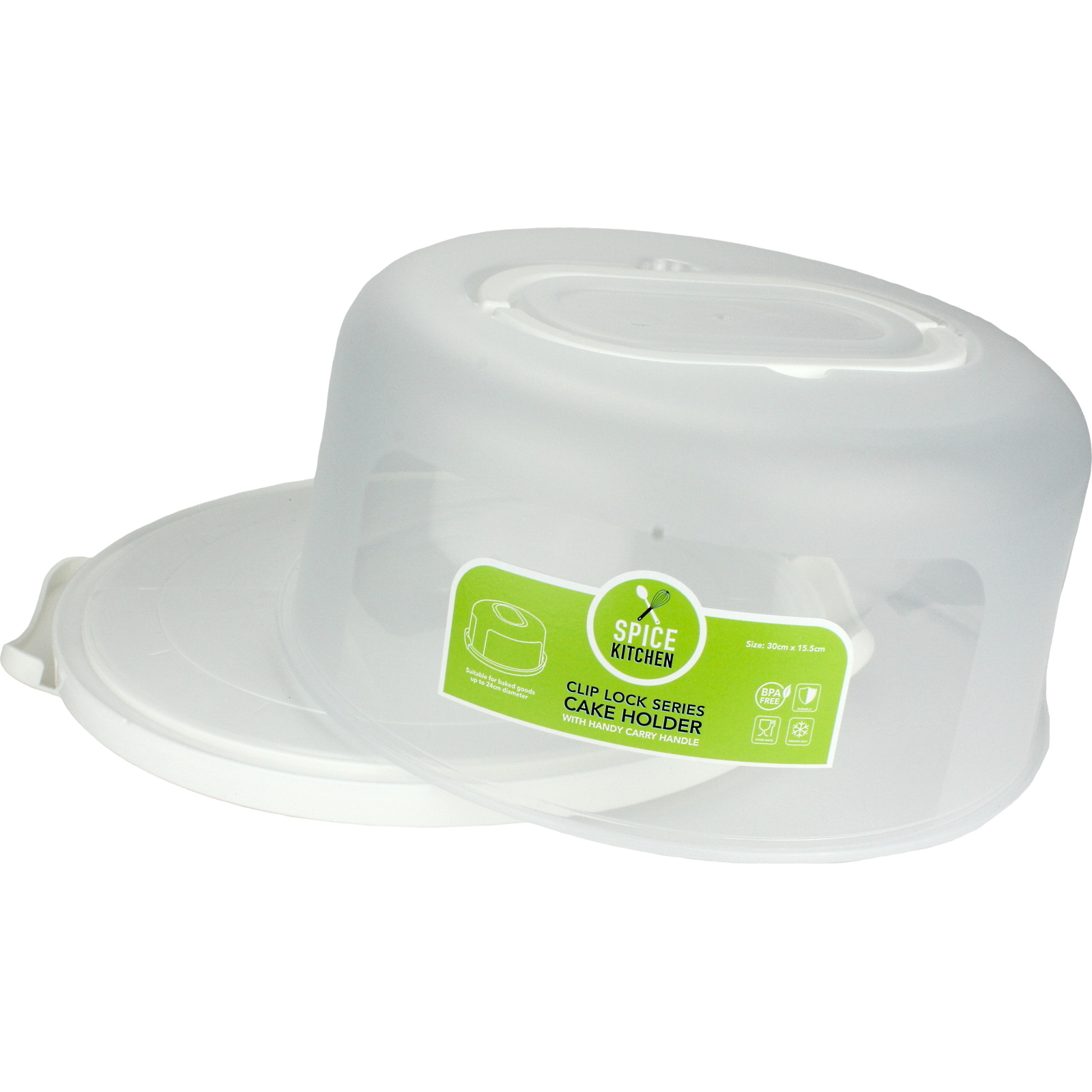 Round Plastic Clip Lock Cake Holder