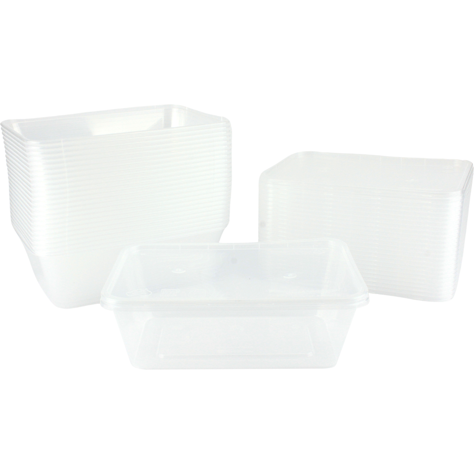Bulk Takeaway Containers With Lids 750ml (Pack of 25)