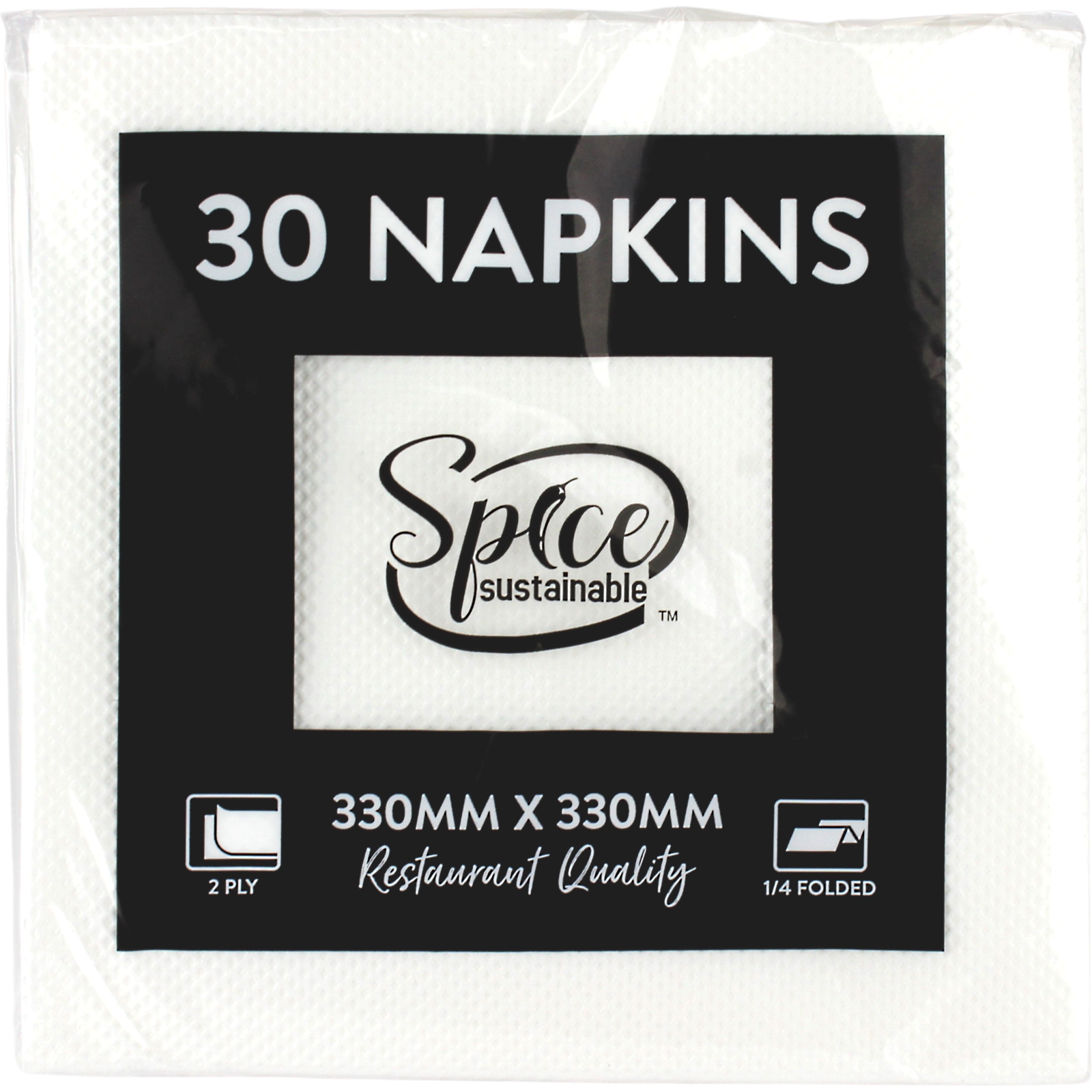 Bulk White Large Napkins (Pack of 30)