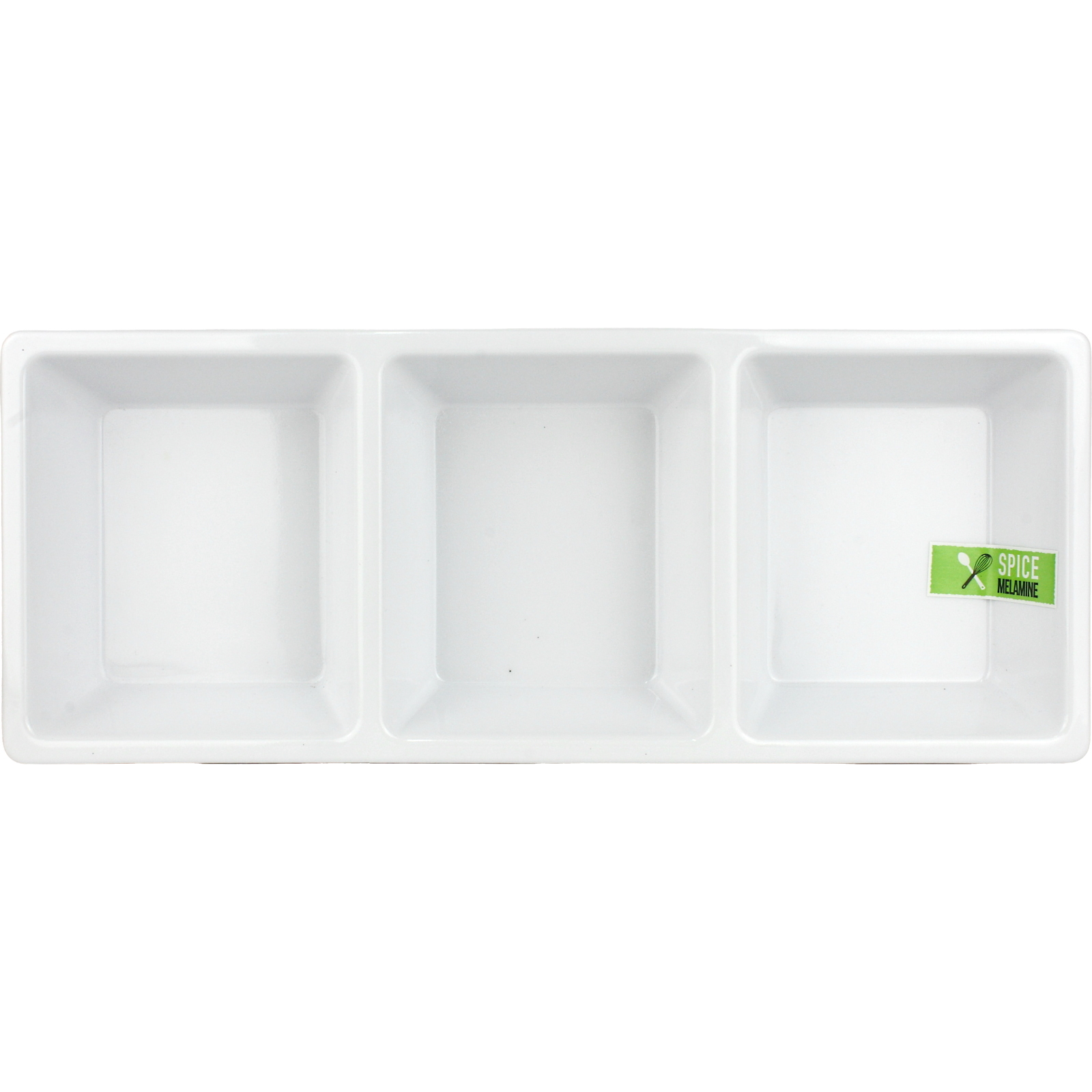 White Melamine 3 Section Tray 38cm x 15cm