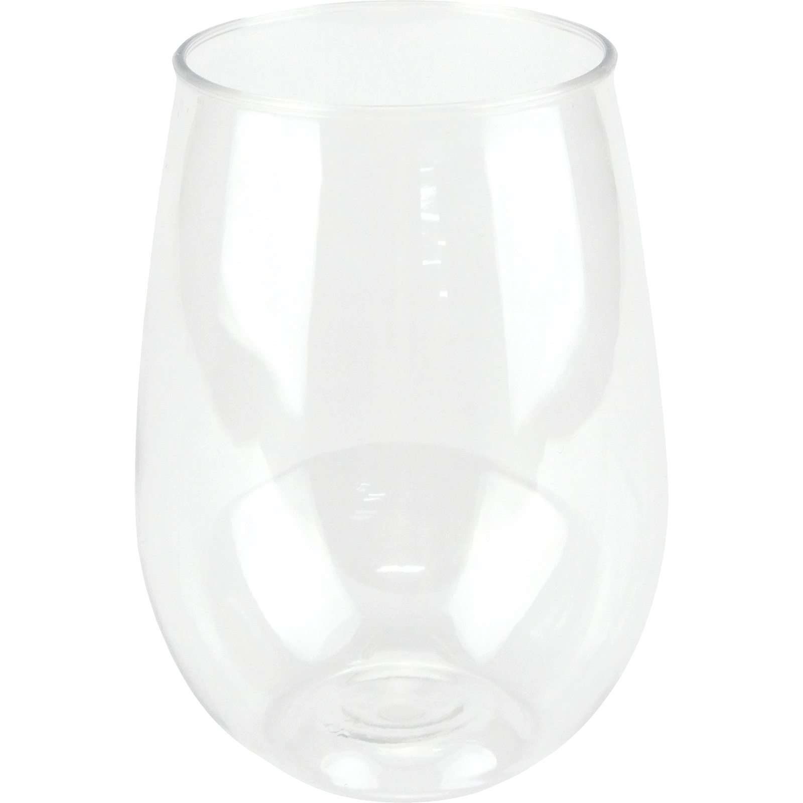 Clear Acrylic Stemless Wine Glass 450ml
